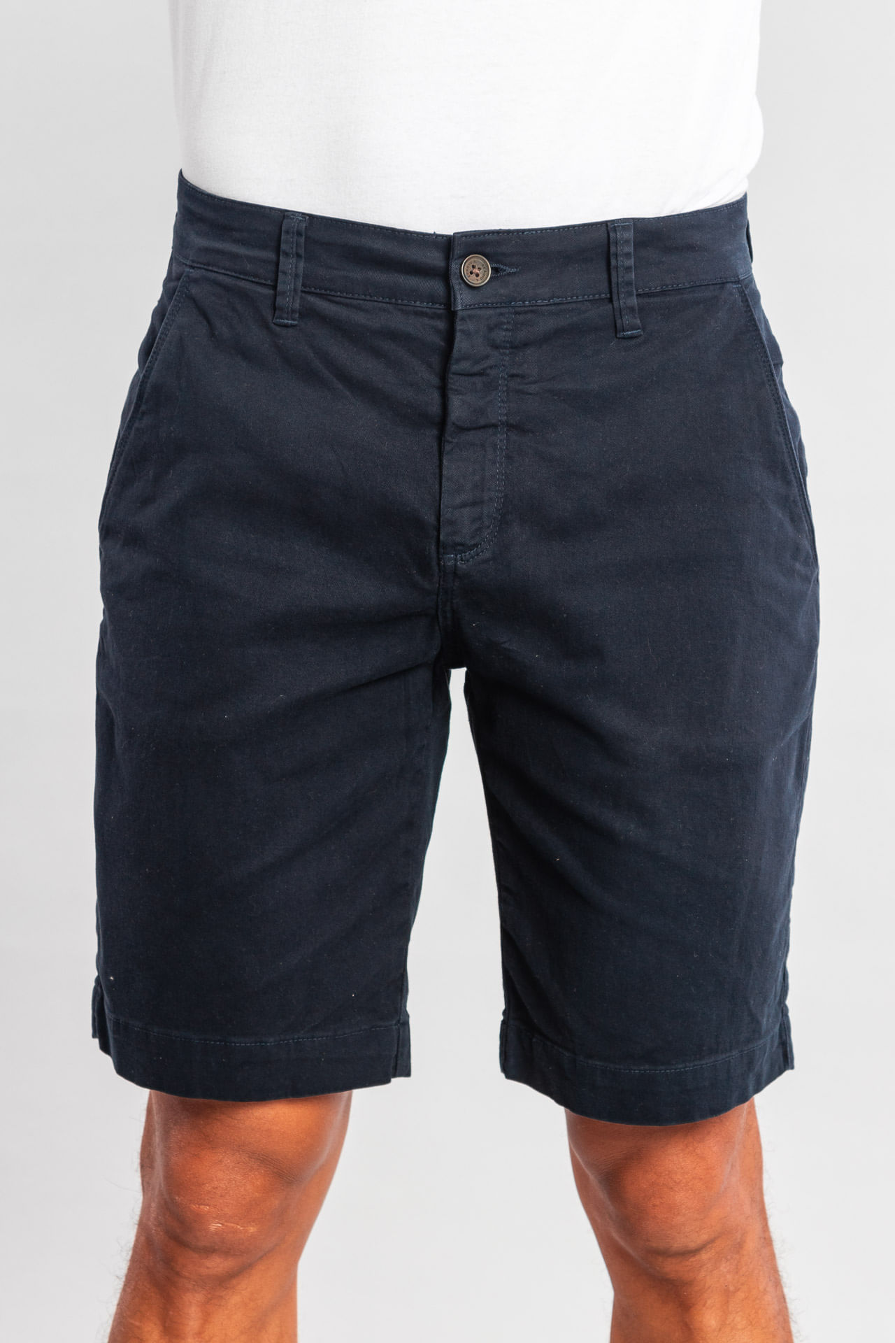 Bermuda Chino Sarja Elastano W24  - Marinho