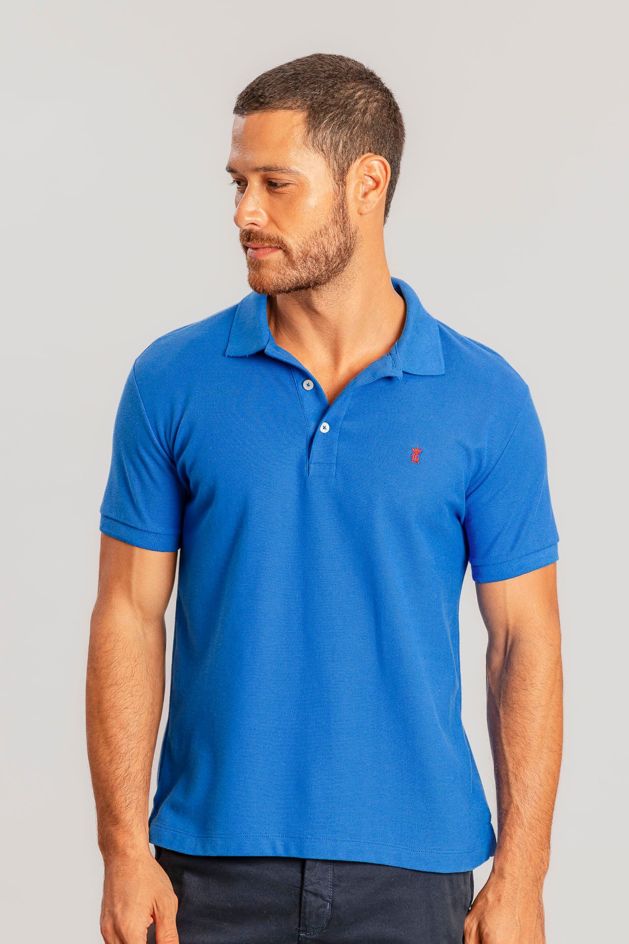 Camisa Polo Básica Piquet S25 - Azul Royal