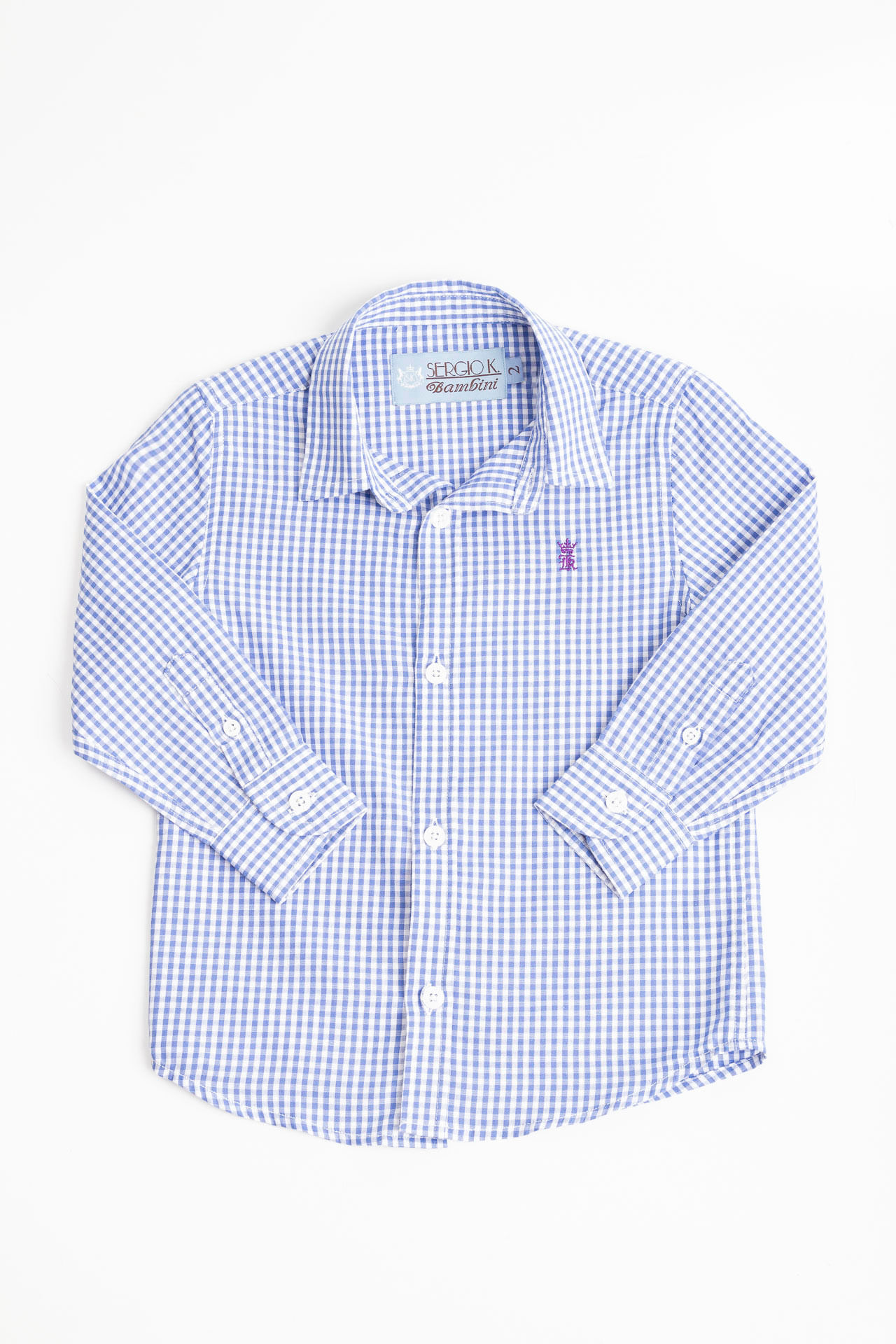Camisa Infantil Vichy Classic S25- Azul Royal