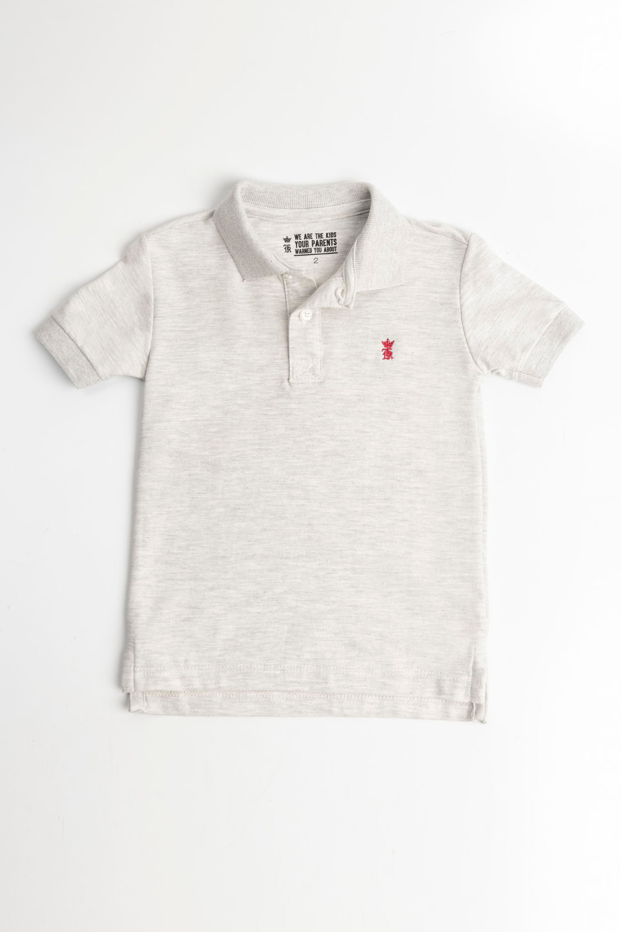 Camisa Polo Infantil Básica Piquet S25 - Mescla Claro