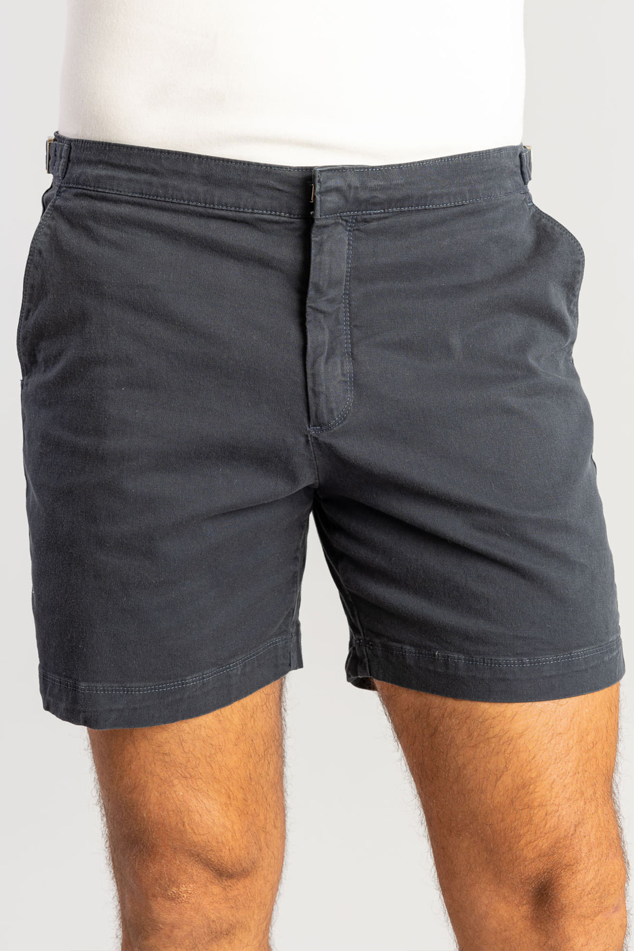 Shorts Chino Com Fivela W25 - Marinho