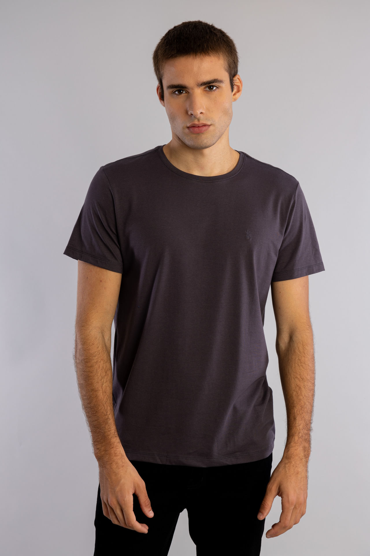Camiseta Algodão Pima W25 - Chumbo