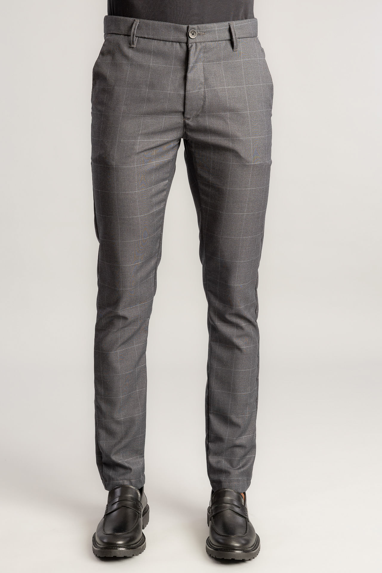Calça Alfaiataria Quadros S26 - Chumbo
