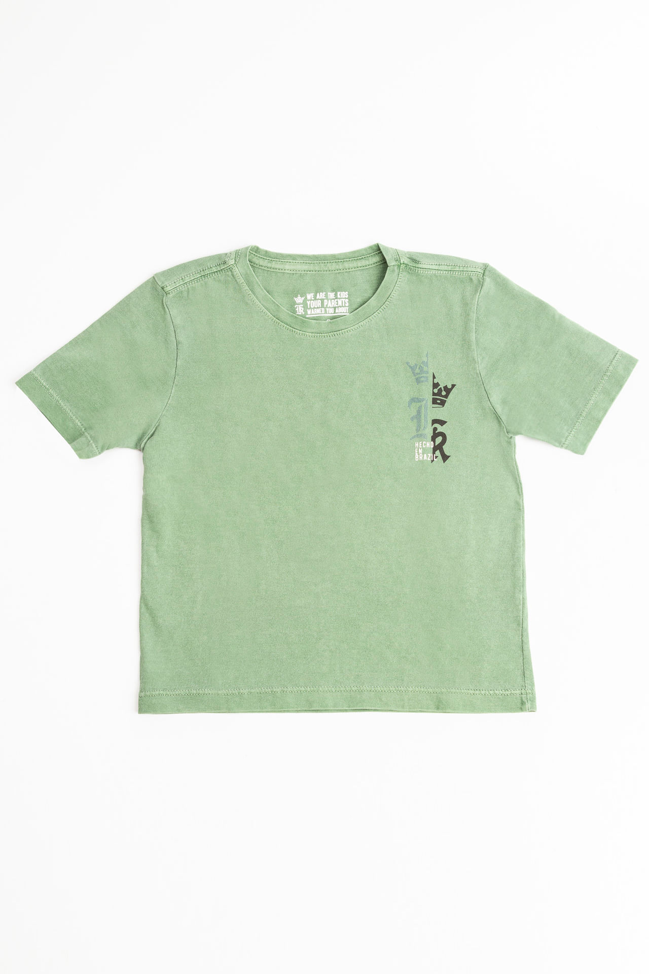 Camiseta Infantil Hecho Brazil - Verde Escuro