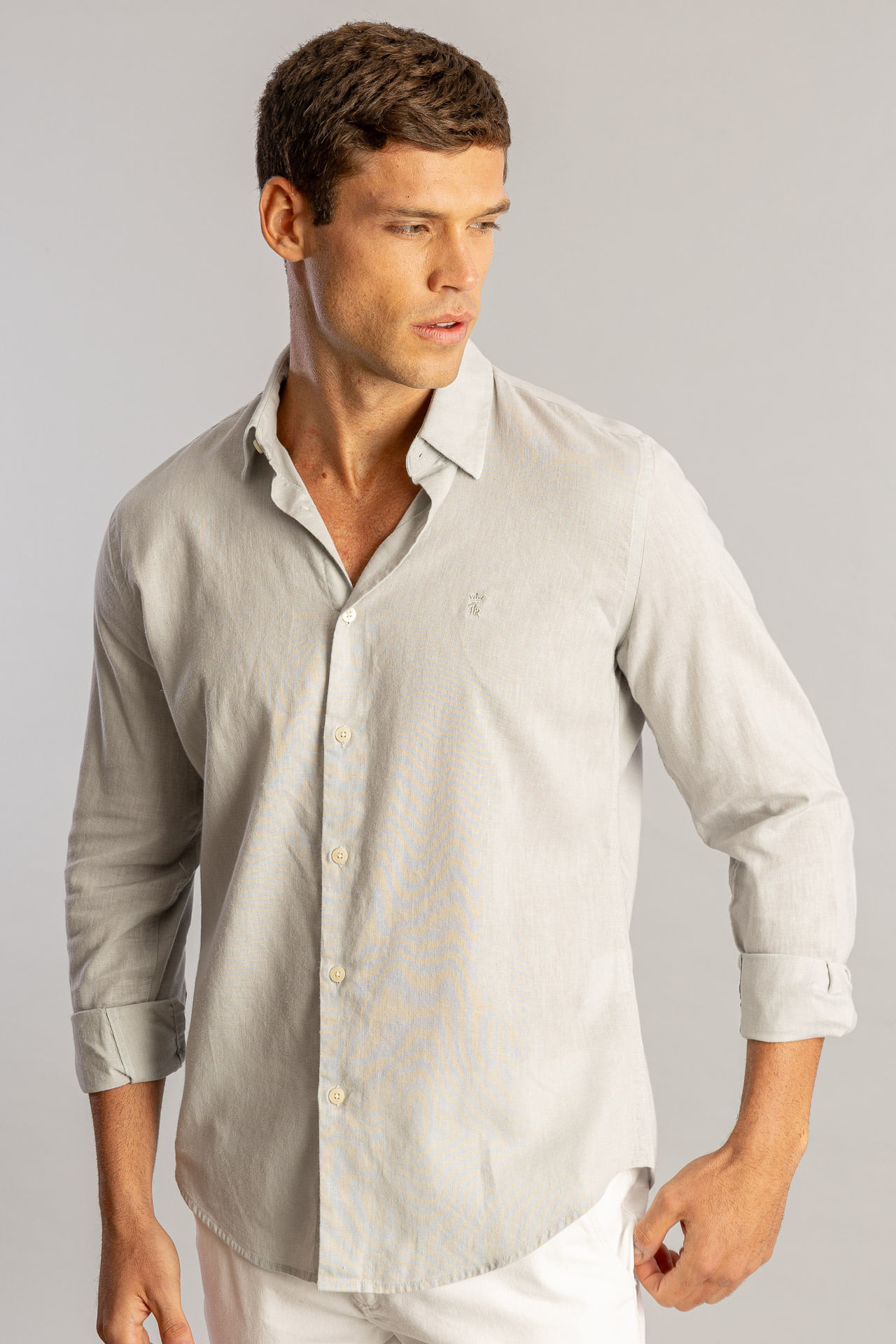 Camisa Linho S26 - Cinza