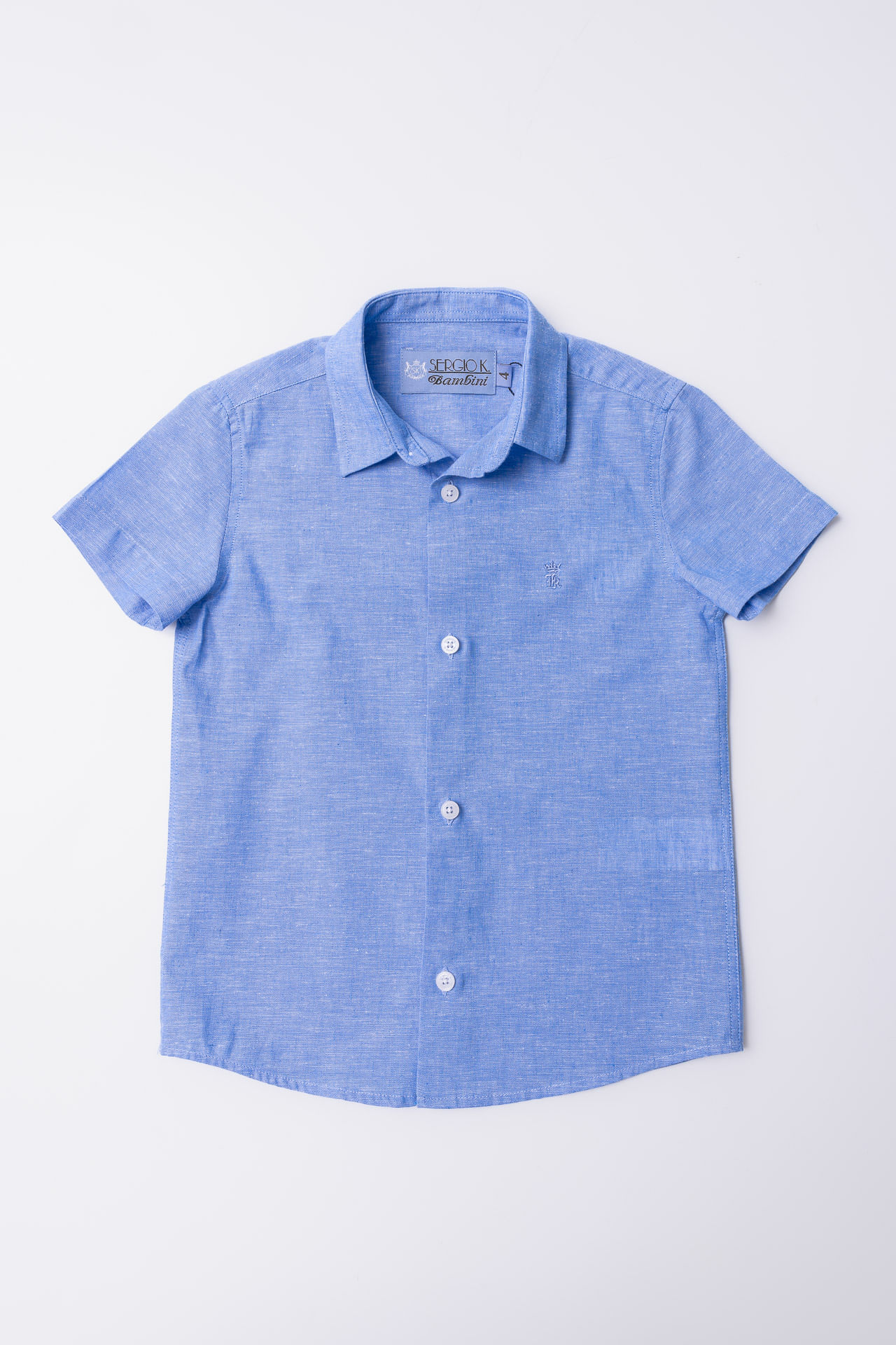 Camisa Infantil Linho S26 - Azul