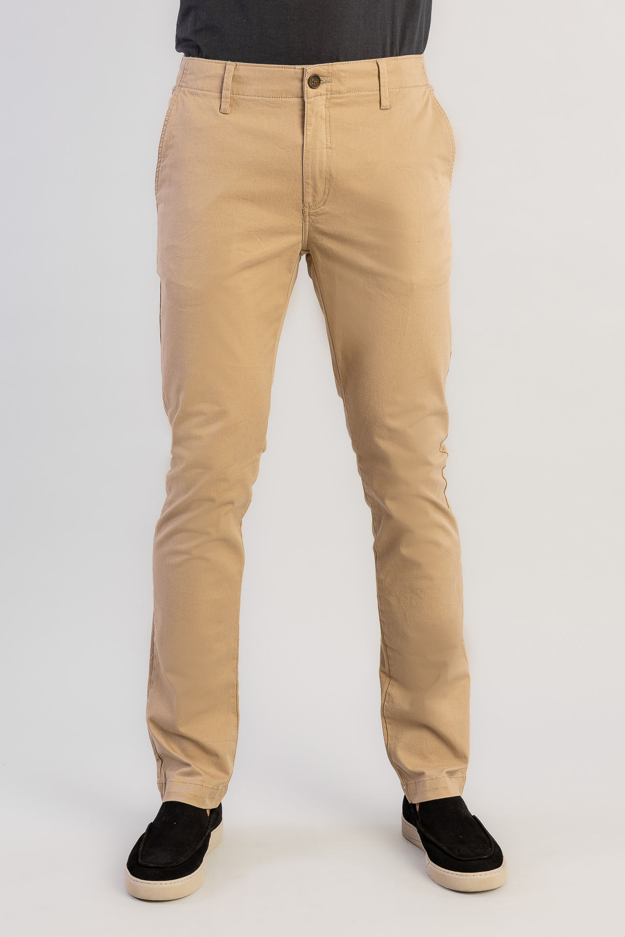 Calça Chino Sarja Elastano S26 - Caqui