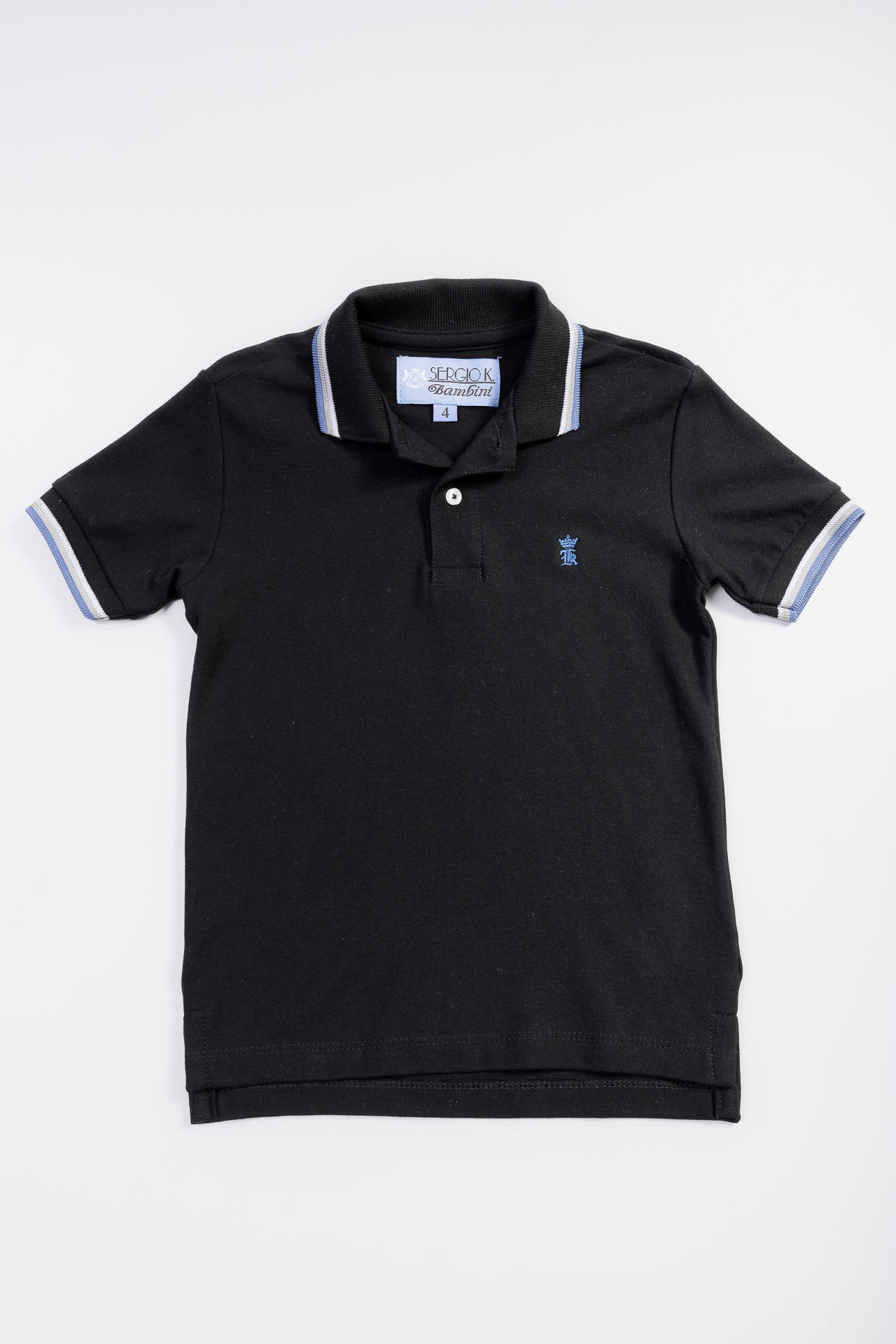 Camisa Polo Infantil Piquet Frisos S26 - Preto