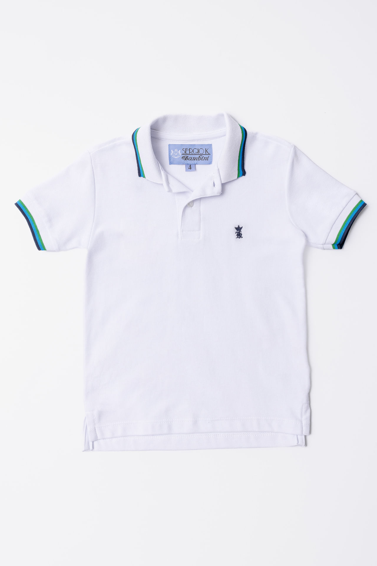 Camisa Polo Infantil Piquet Frisos S26 - Branco