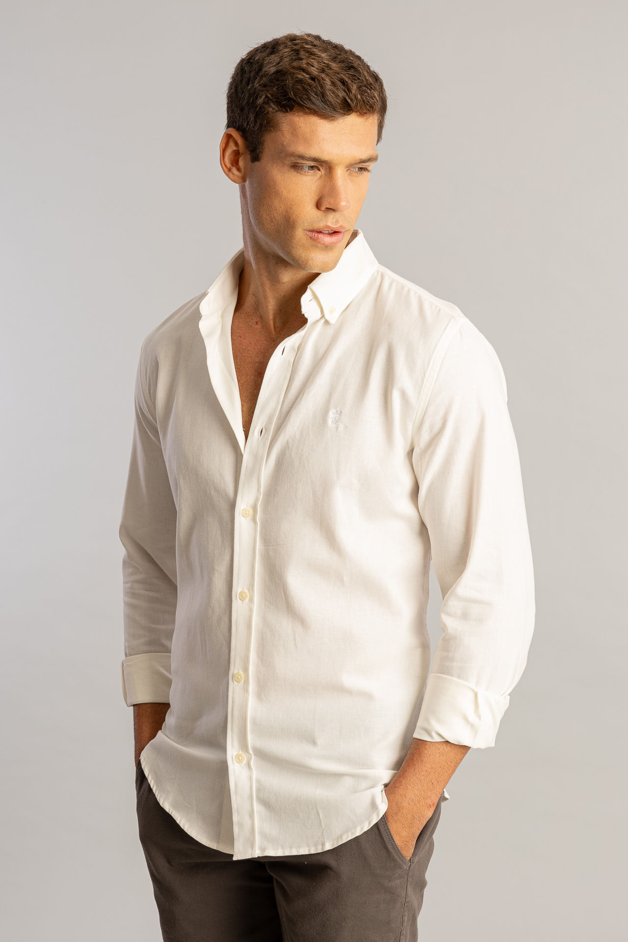 Camisa Oxford Button Down S26 - Off White