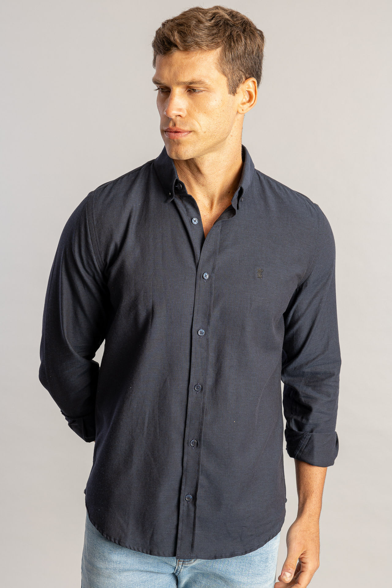 Camisa Oxford Button Down S26 - Marinho