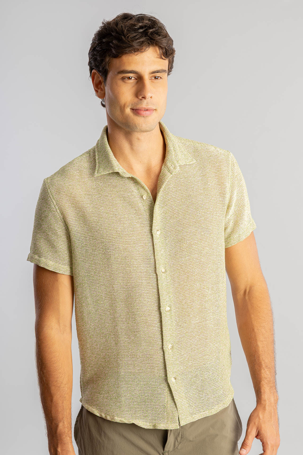 Camisa Mare Bicolor S26 - Verde Claro