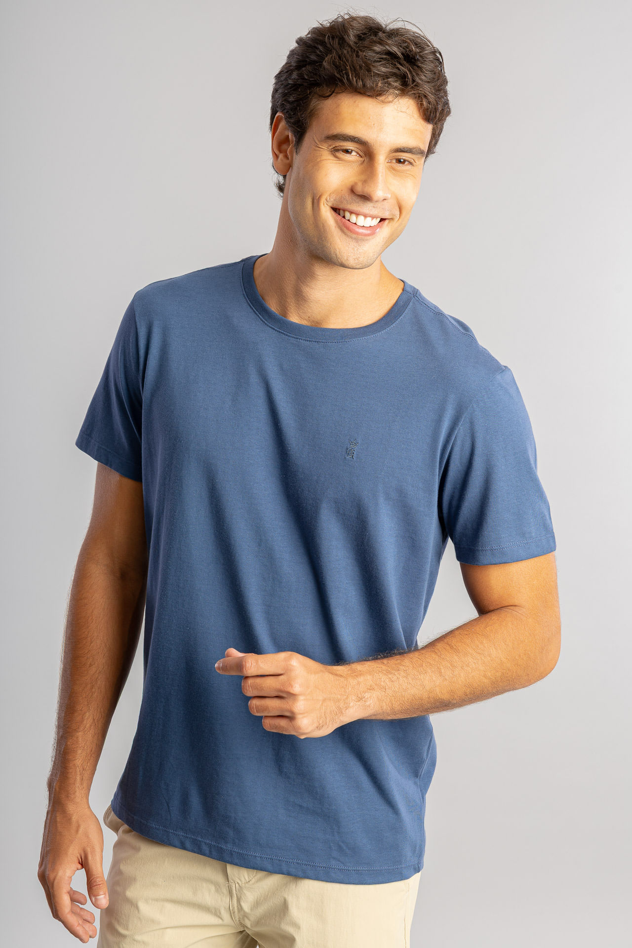 Camiseta Algodão Pima S26 - Azul Indigo