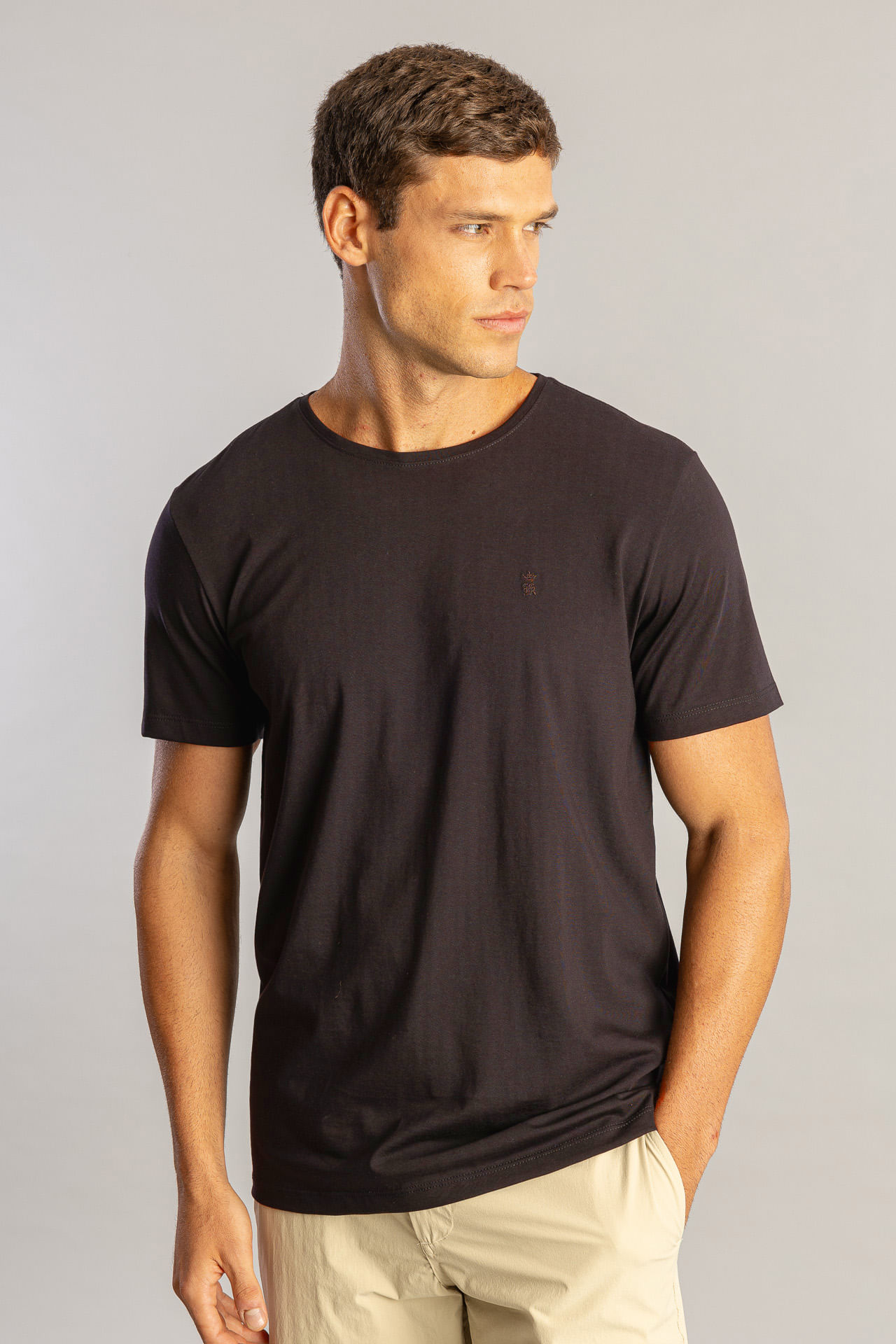 Camiseta Algodão Pima S26 - Café