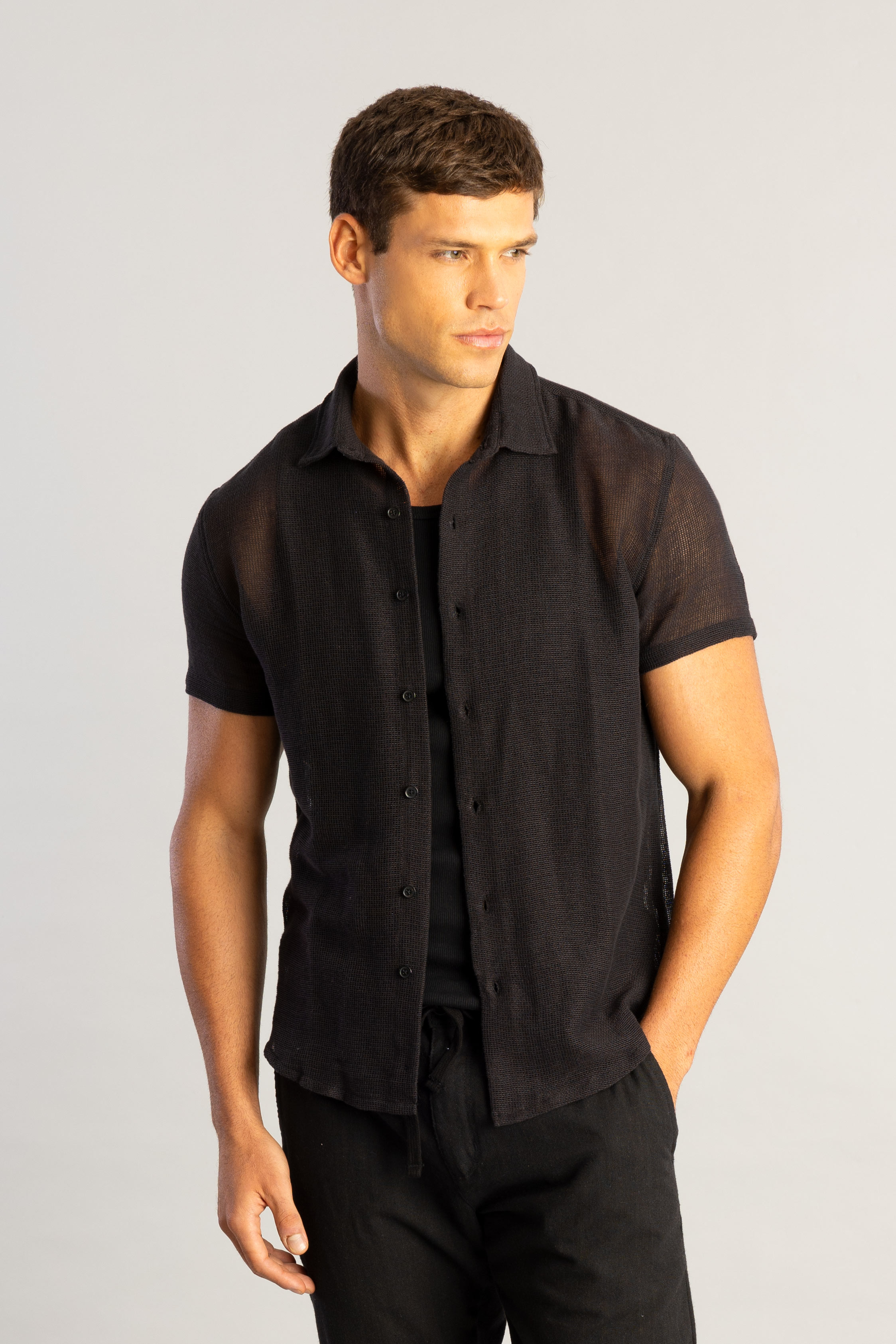 Camisa Mare Unicolor S26 - Preto
