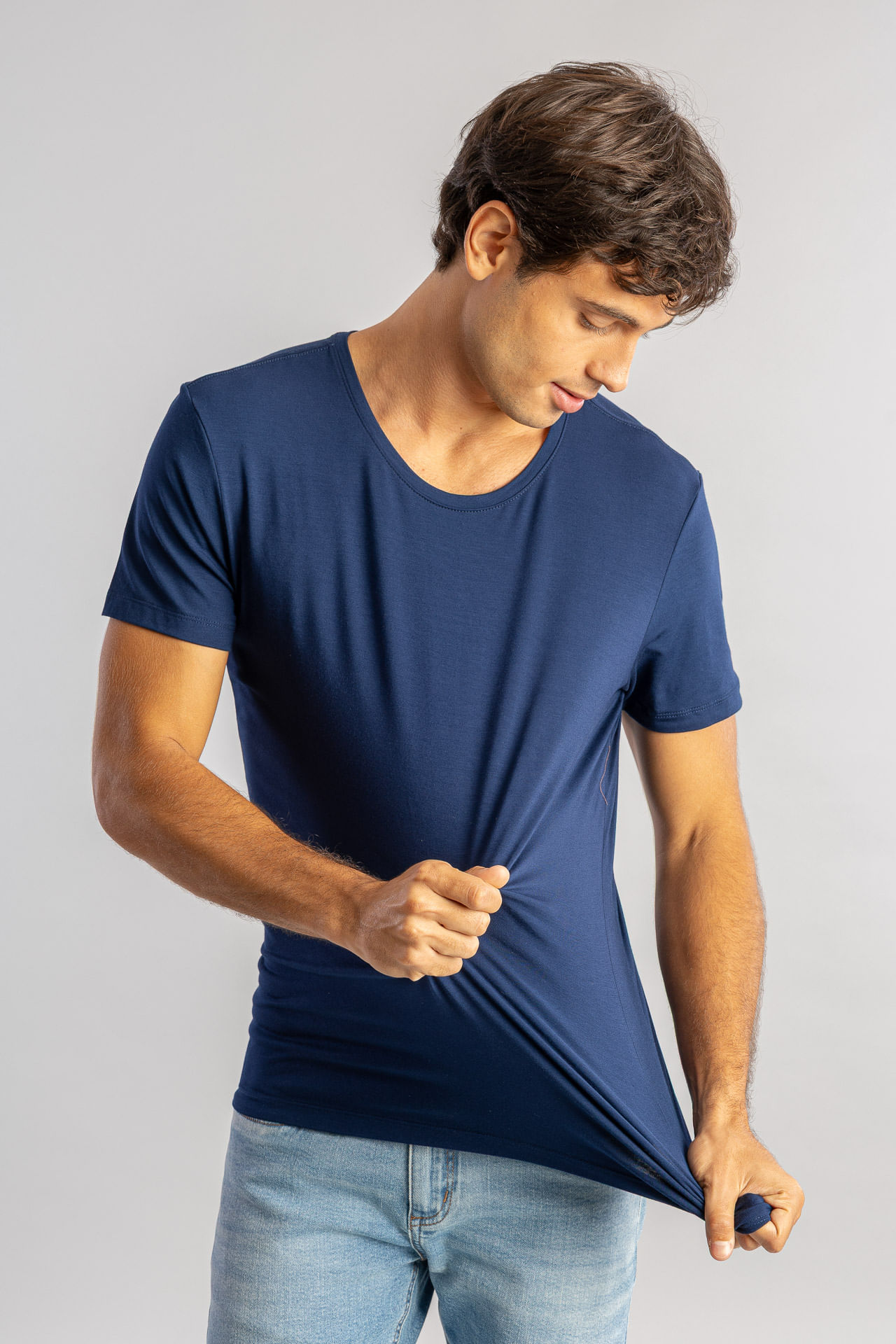 Camiseta Slim Tech Gola Careca S26 - Marinho