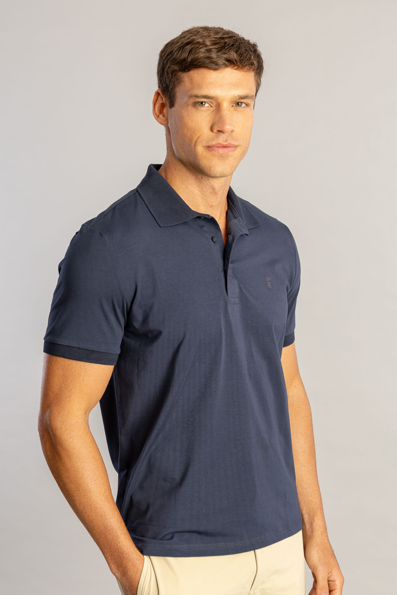 Camisa Polo Algodão Pima S26 - Marinho