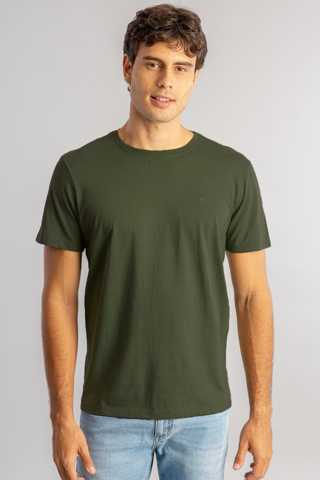 Camiseta Algodão Pima S26 - Verde Militar