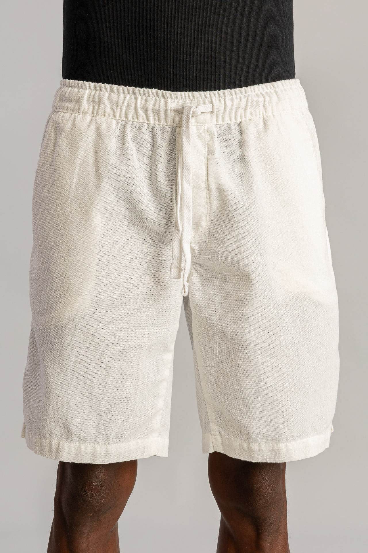 Bermuda Elástico Linho S26 - Off White