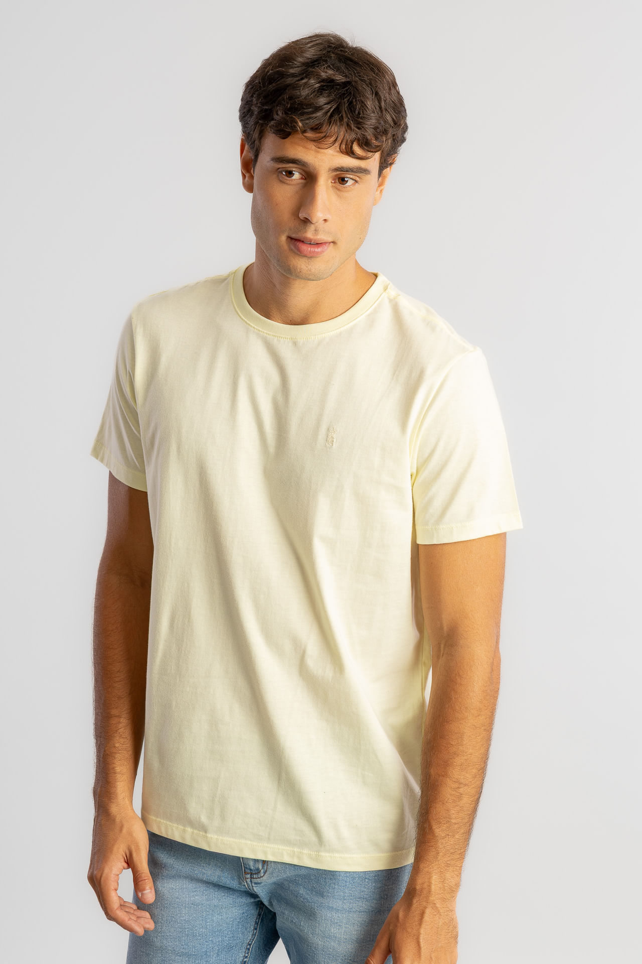 Camiseta Gola Careca S26 - Amarelo Claro