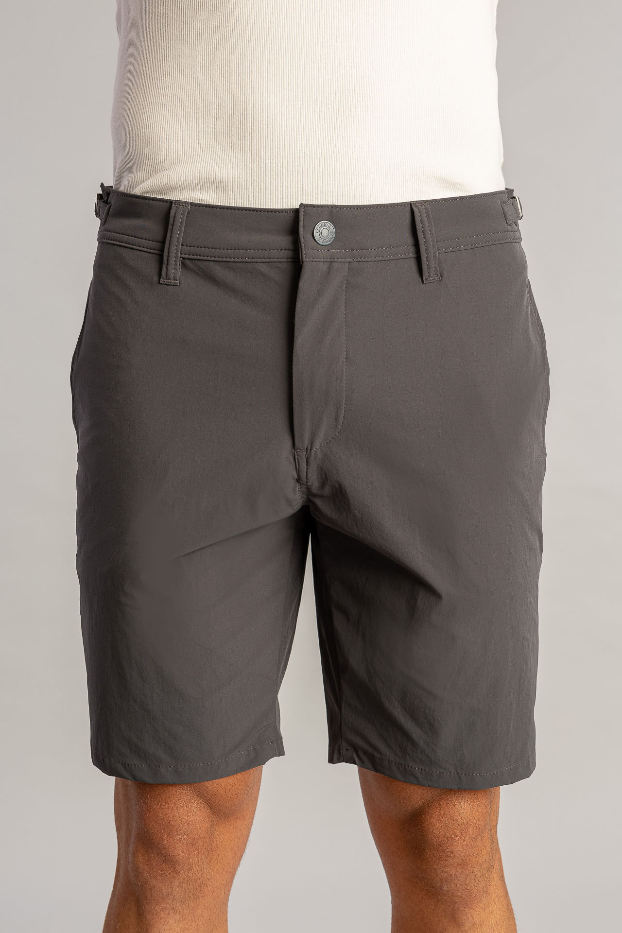 Bermuda Tech Fivela Lateral S26 - Chumbo