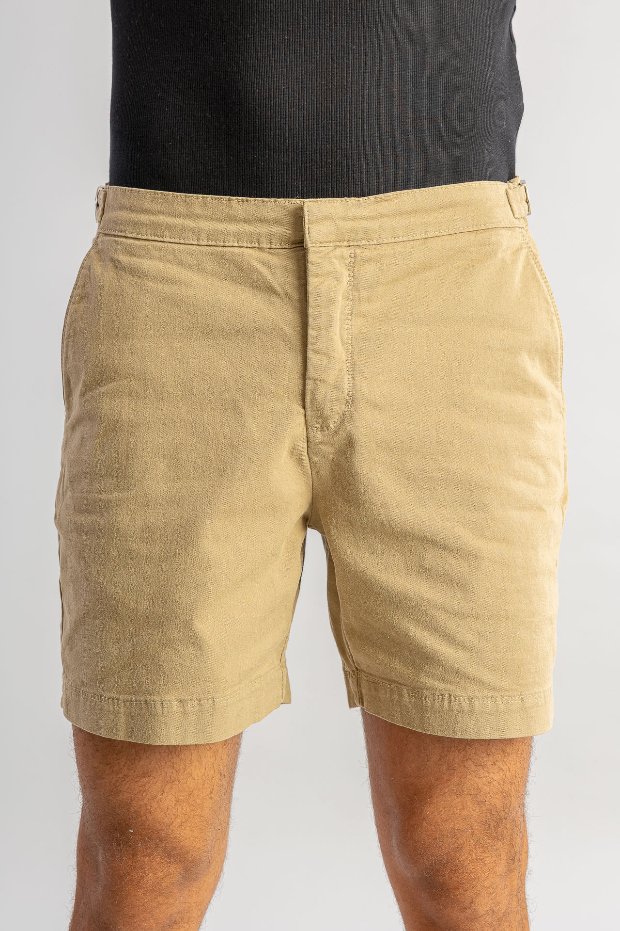 Shorts Chino Com Fivela S26 - Caqui