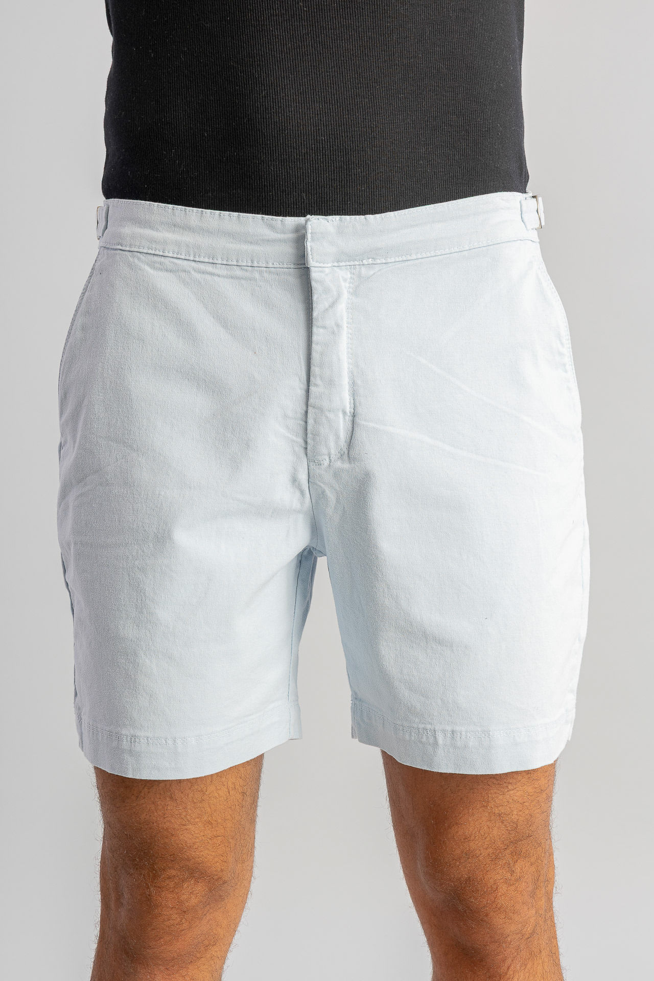 Shorts Chino Com Fivela S26 - Azul Claro
