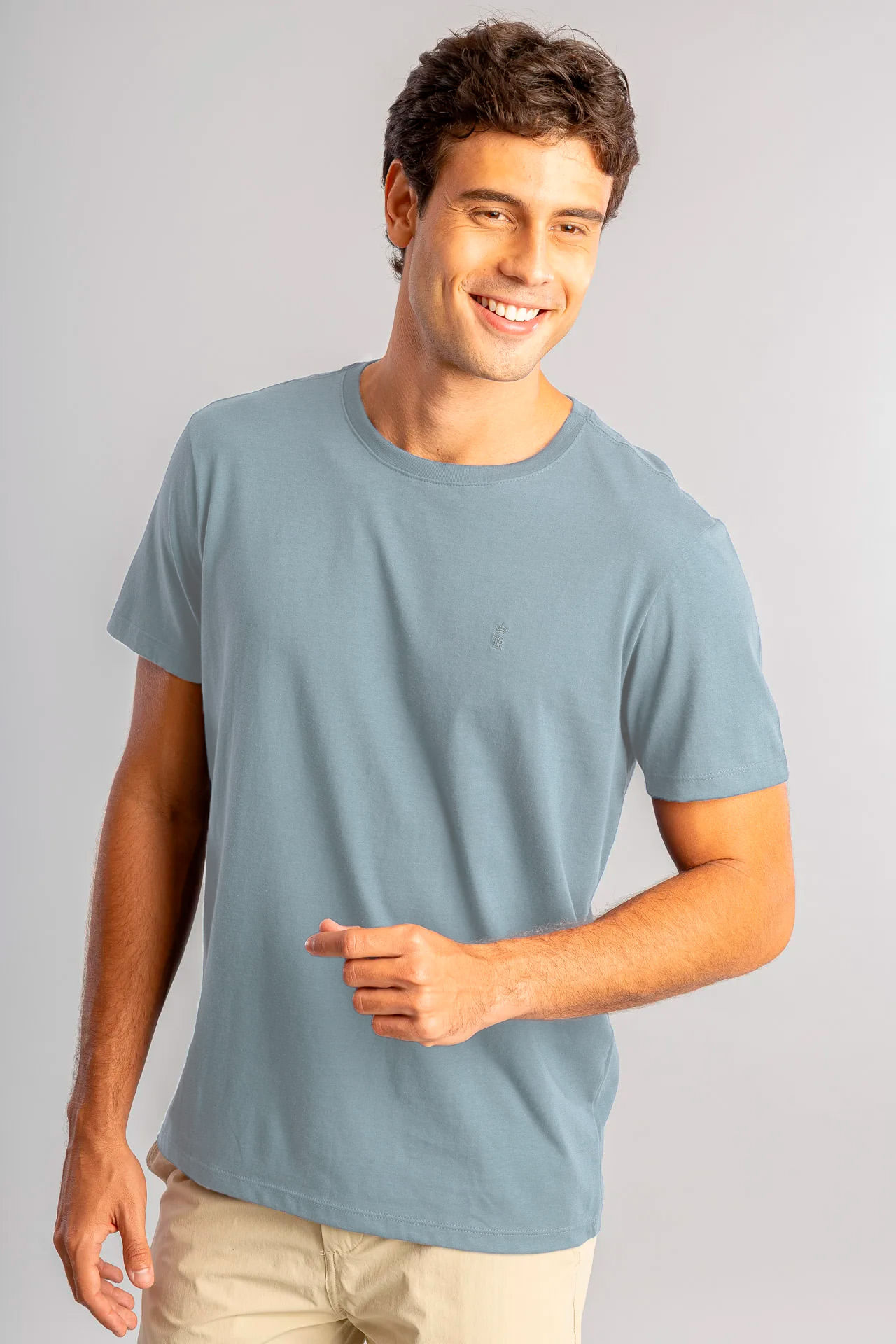 Camiseta Algodão Pima S26 - Azul Claro