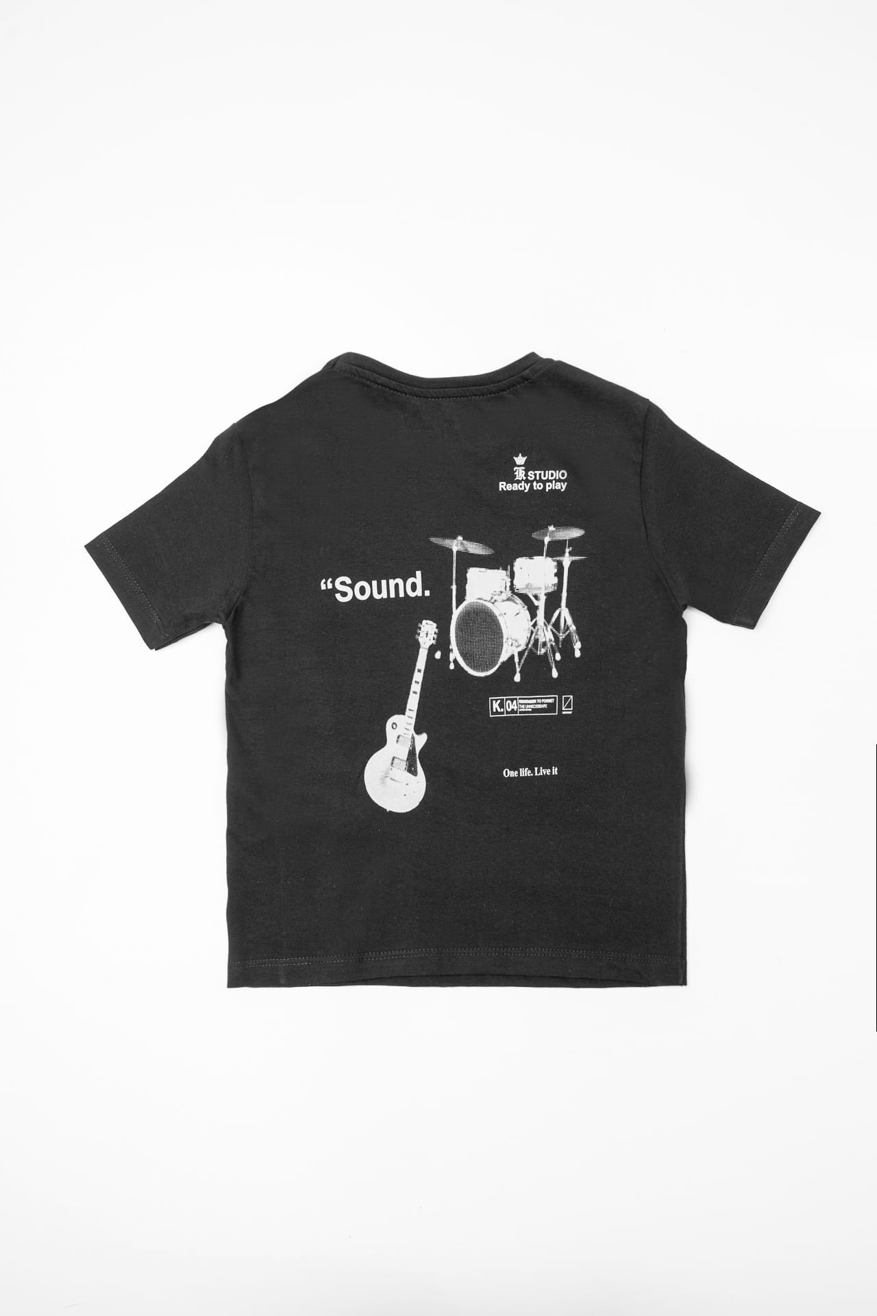 Camiseta Infantil Music Studio W26 - Preto
