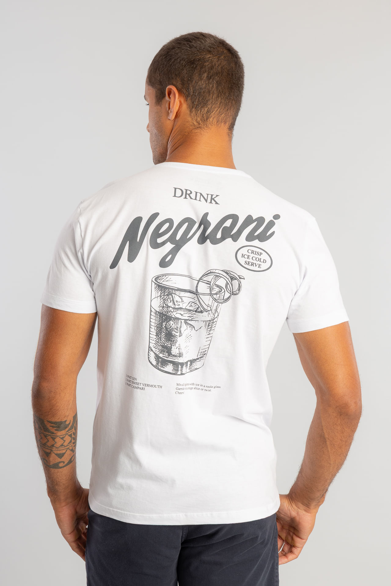 Camiseta Drink Negroni W26 - Branco