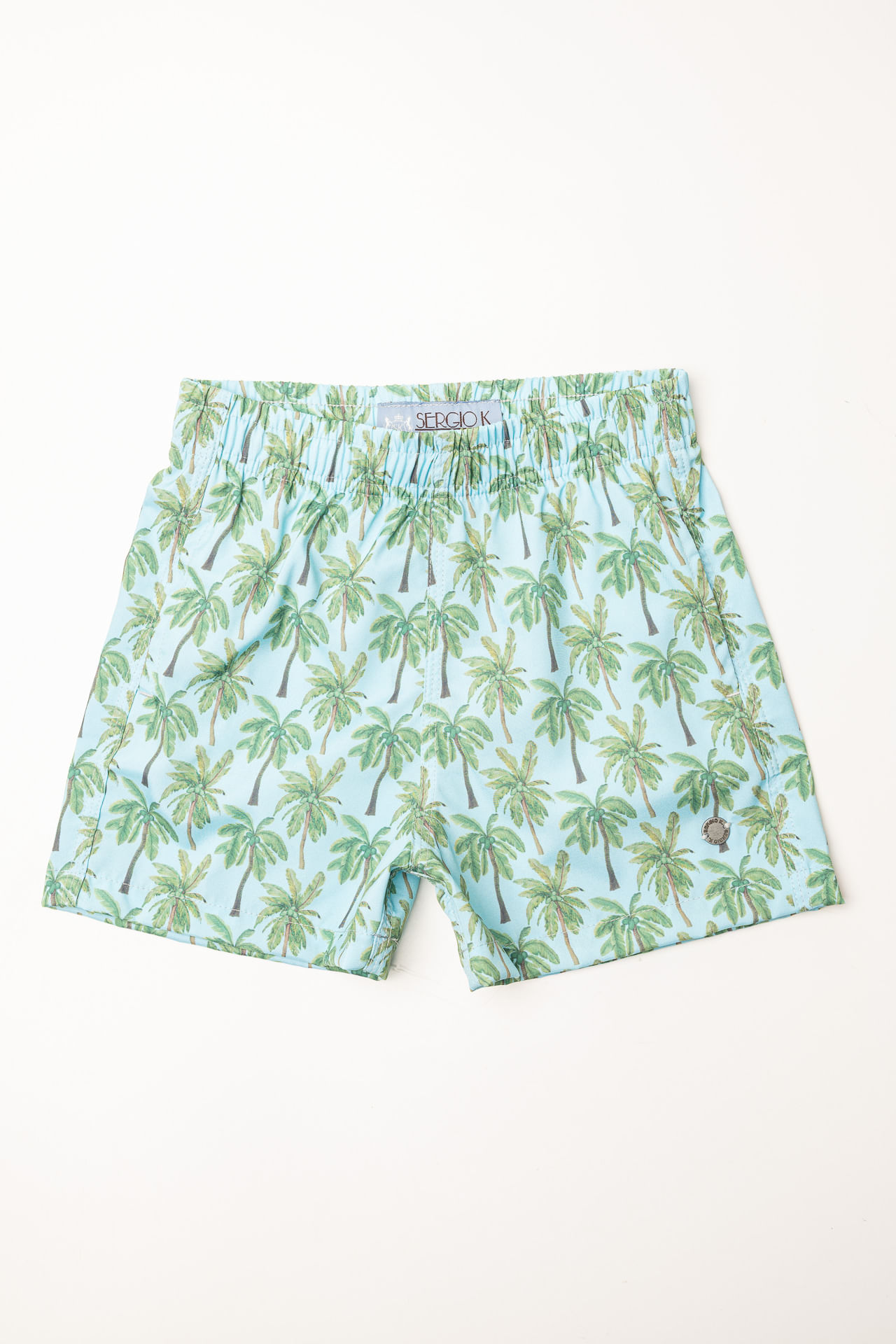 Shorts Praia Infantil Coqueiro W26 - Turquesa