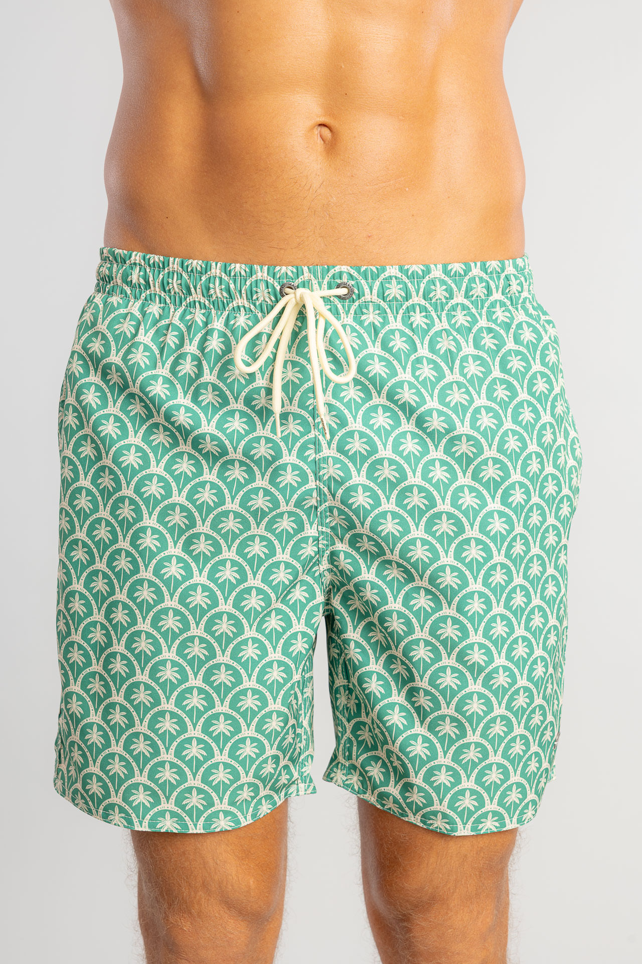 Shorts Praia Mosaico Palm W26 - Verde