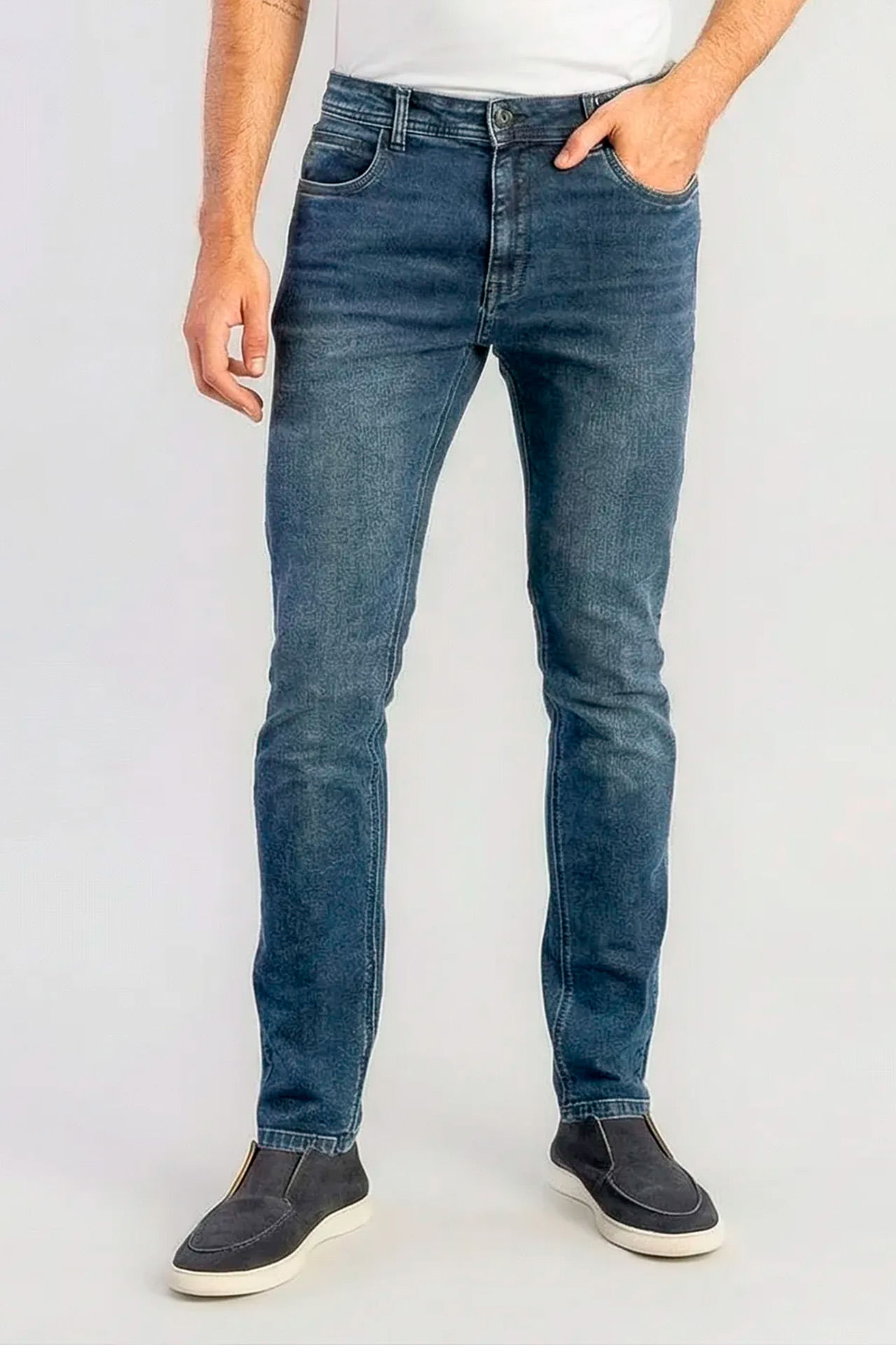 Calça Jeans Slim Light Blue - Azul