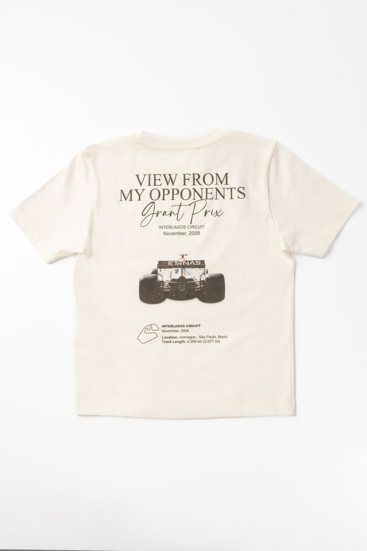 Camiseta Infantil Grand Prix W26 - Off White