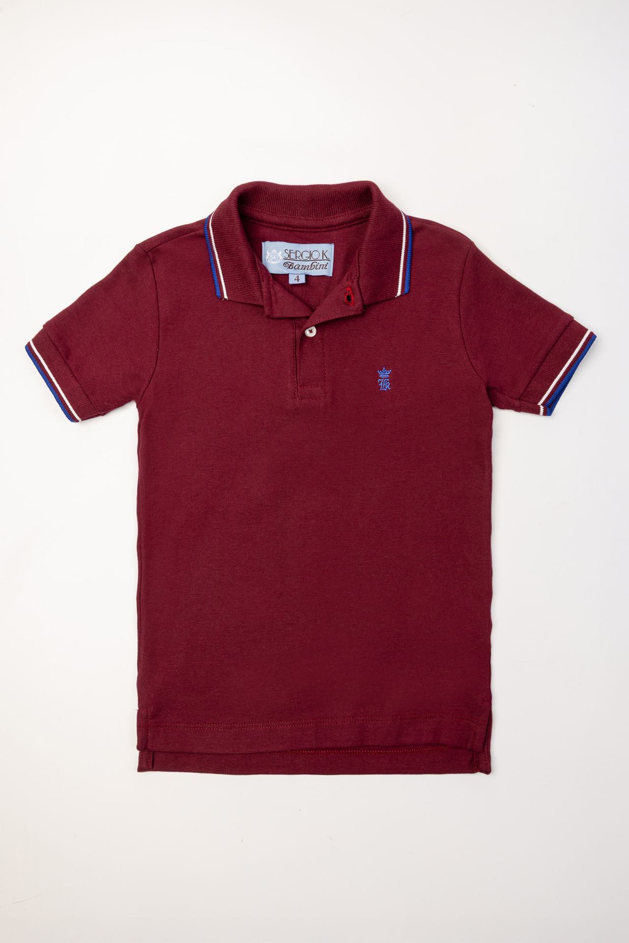 Camisa Polo Infantil Frisos W26 - Bordo