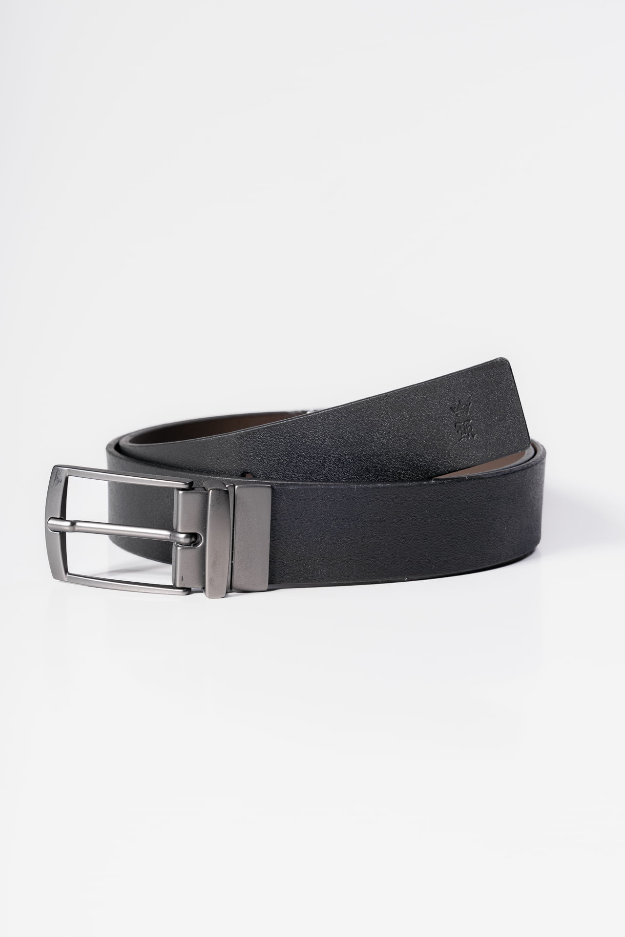 Cinto Social Couro Dupla Face W26 - Preto/Café