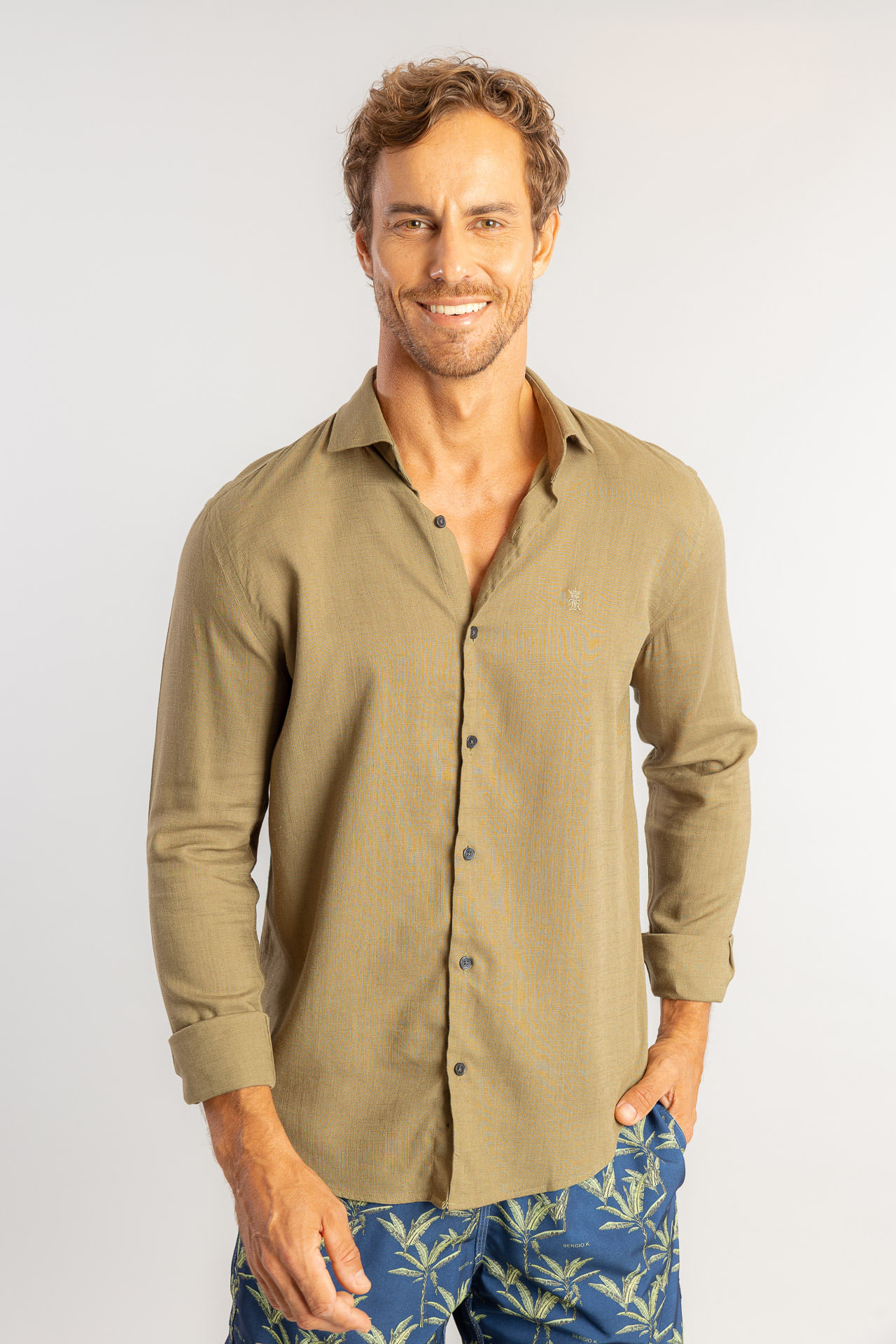 Camisa Linho W26 - Verde Musgo