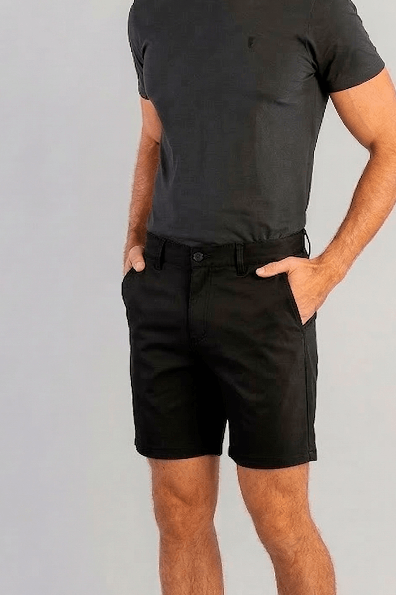 Bermuda Chino Comfy Elastano - Preto