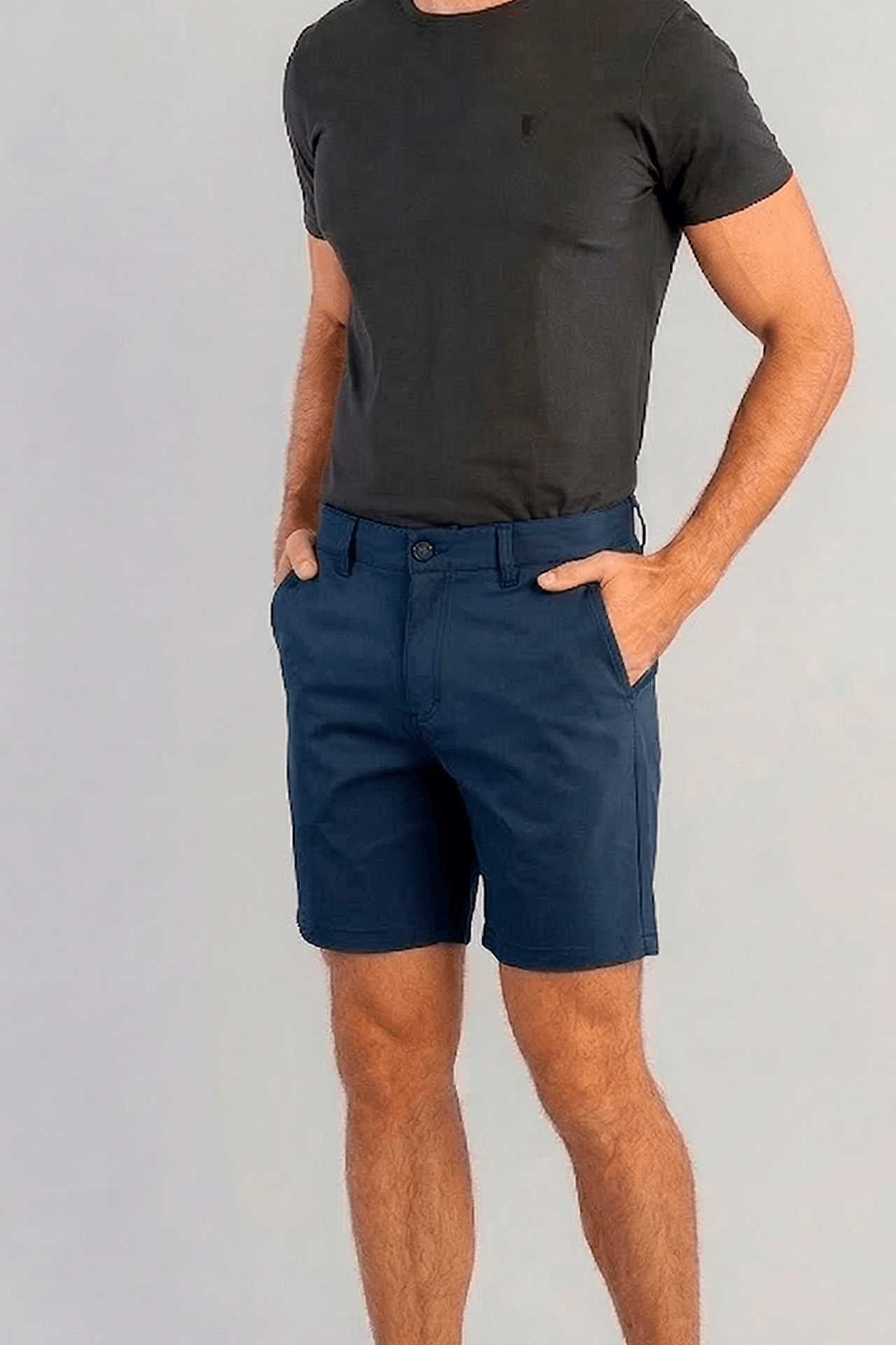 Bermuda Chino Comfy Elastano - Azul Marinho