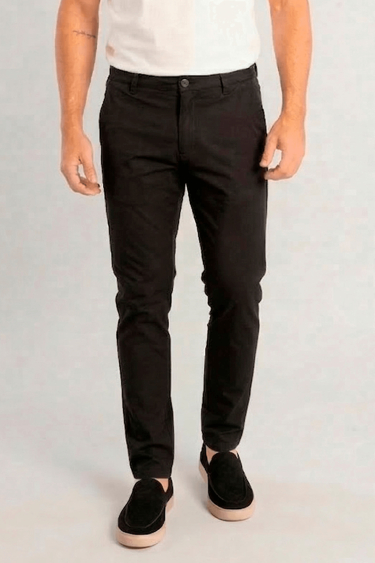 Calça Chino Comfy Elastano - Preto
