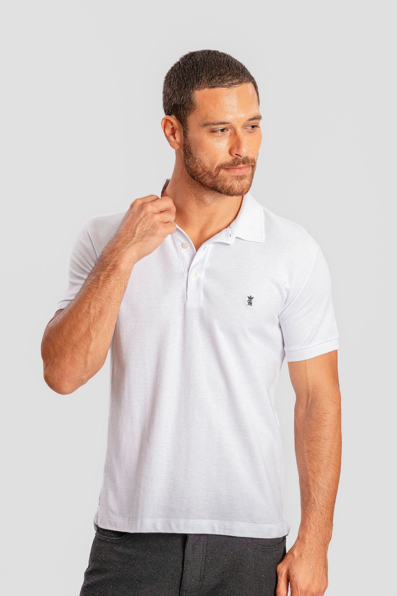Camisa Polo Básica Piquet SK - Branco