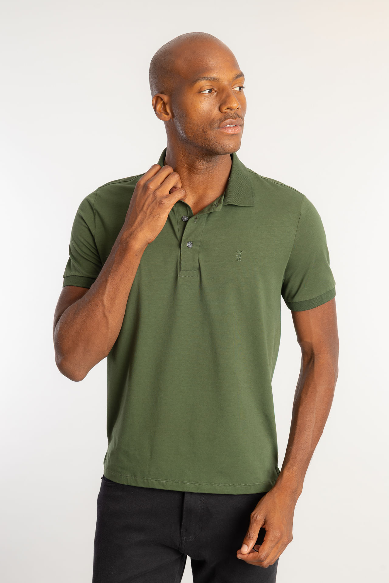 Camisa Polo Pima W26 - Verde Militar