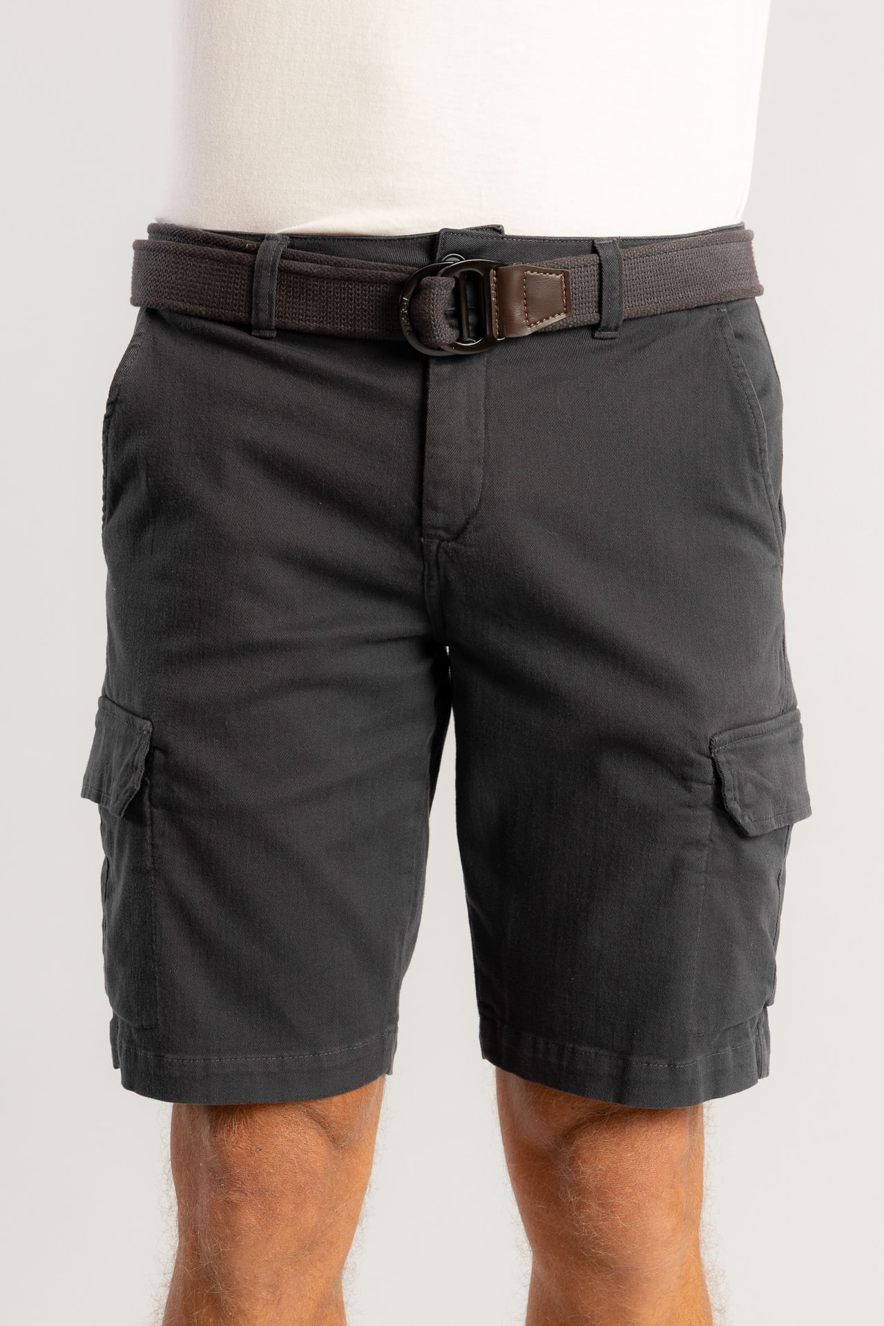 Bermuda Cargo Com Cinto W26 - Off Black