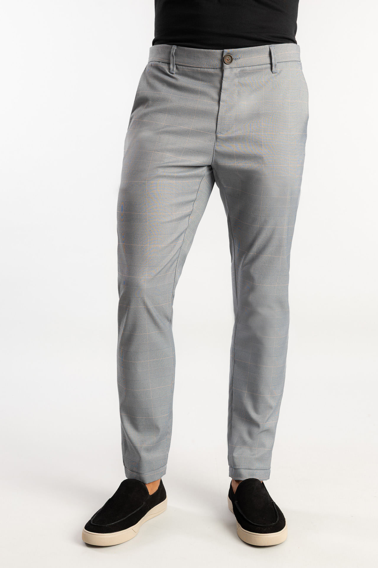 Calça Alfaiataria Elastico W26 - Chumbo