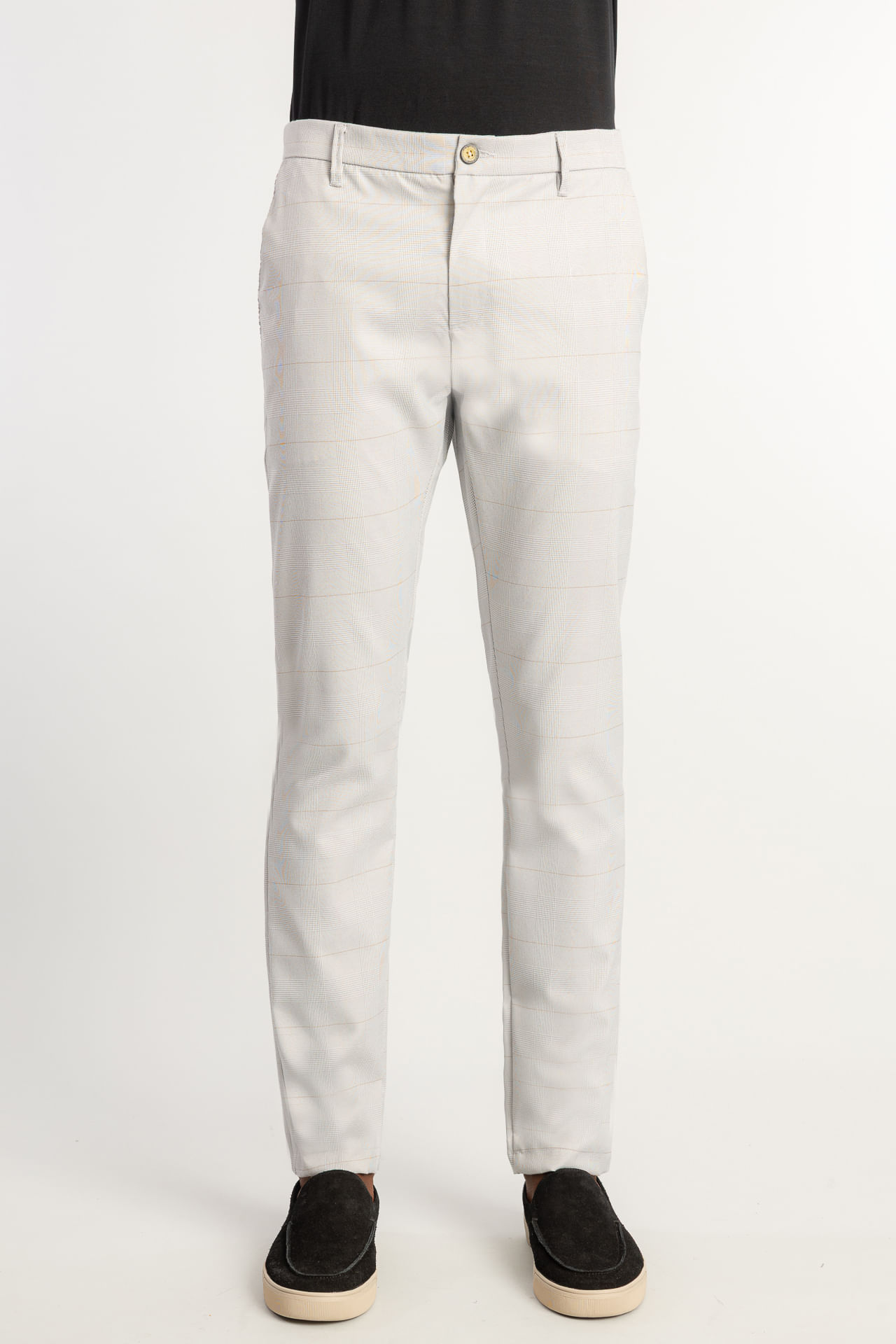 Calça Alfaiataria Elastico W26 - Cinza