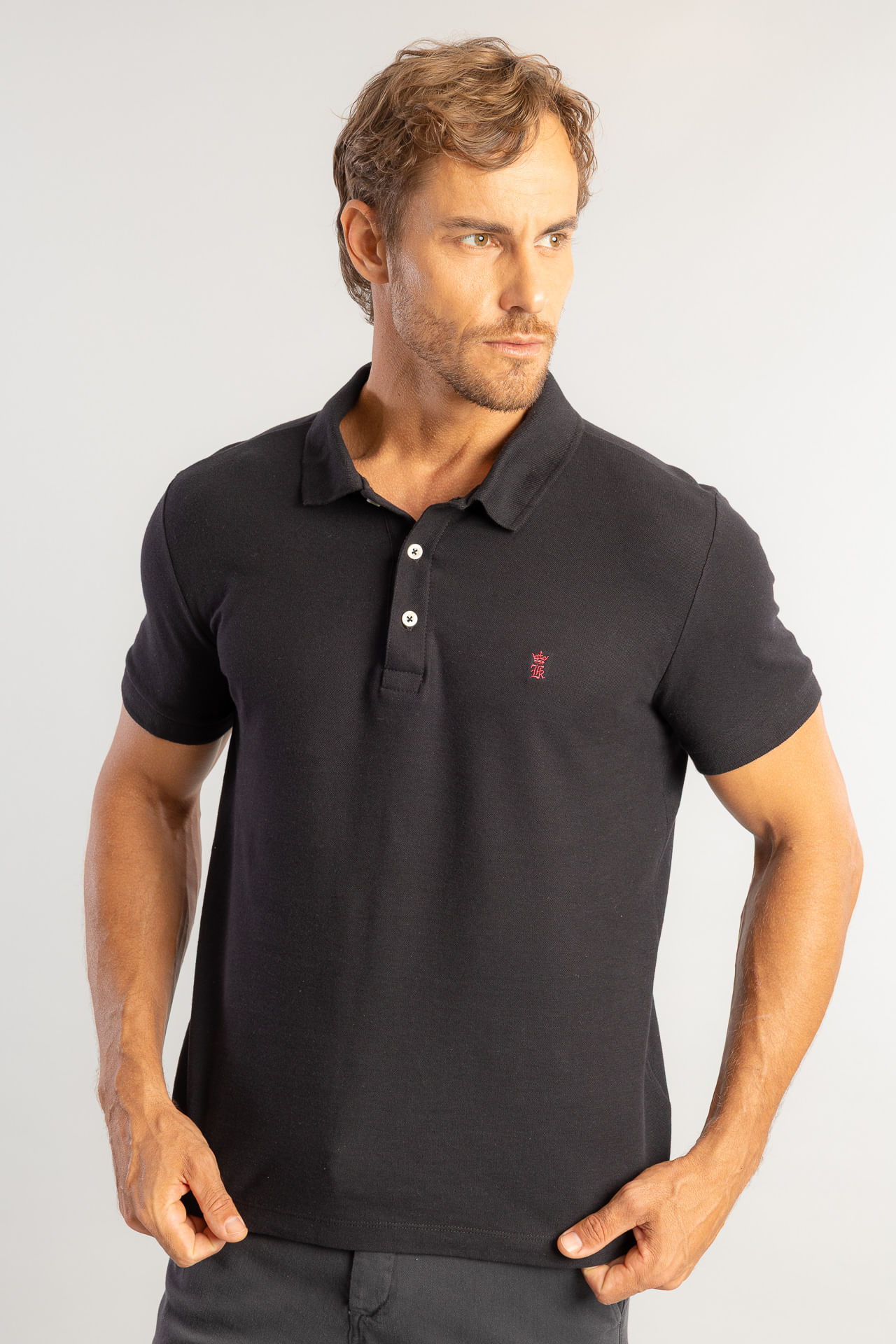Camisa Polo Piquet W26 - Preto