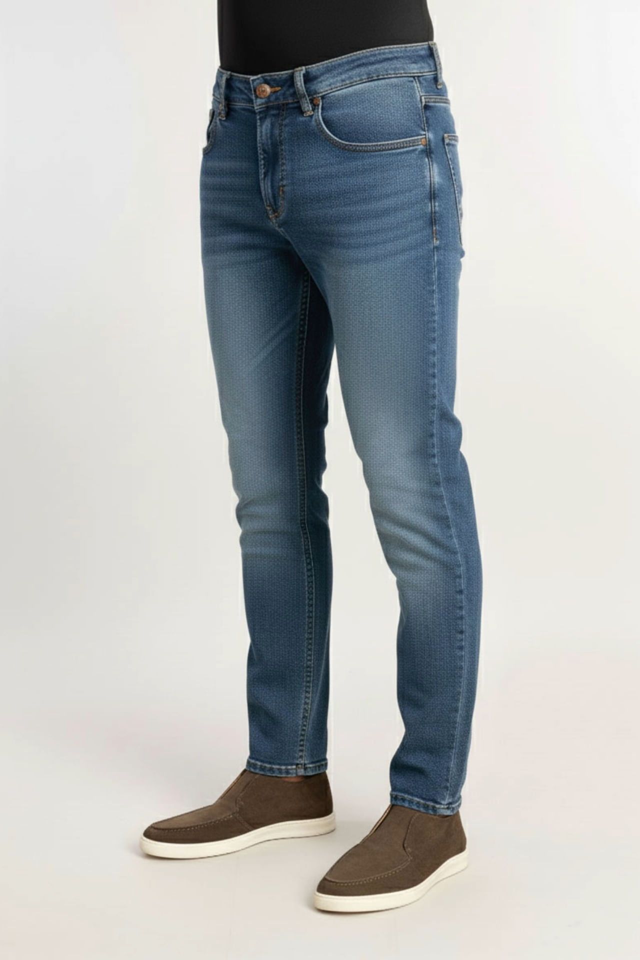 Calça Jeans Slim Comfort W26 - Azul