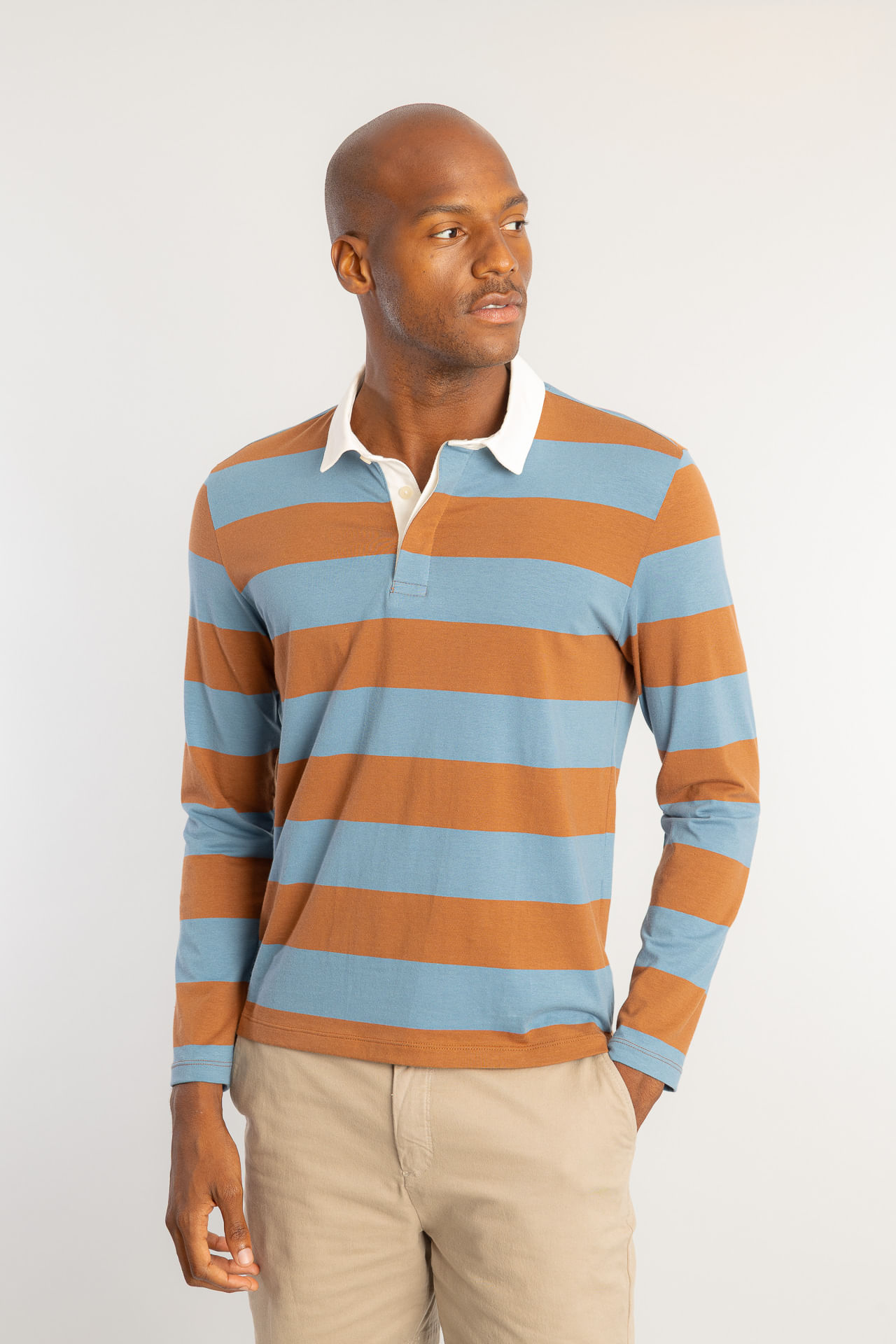 Camisa Polo Rugby Listrada W26 - Azul