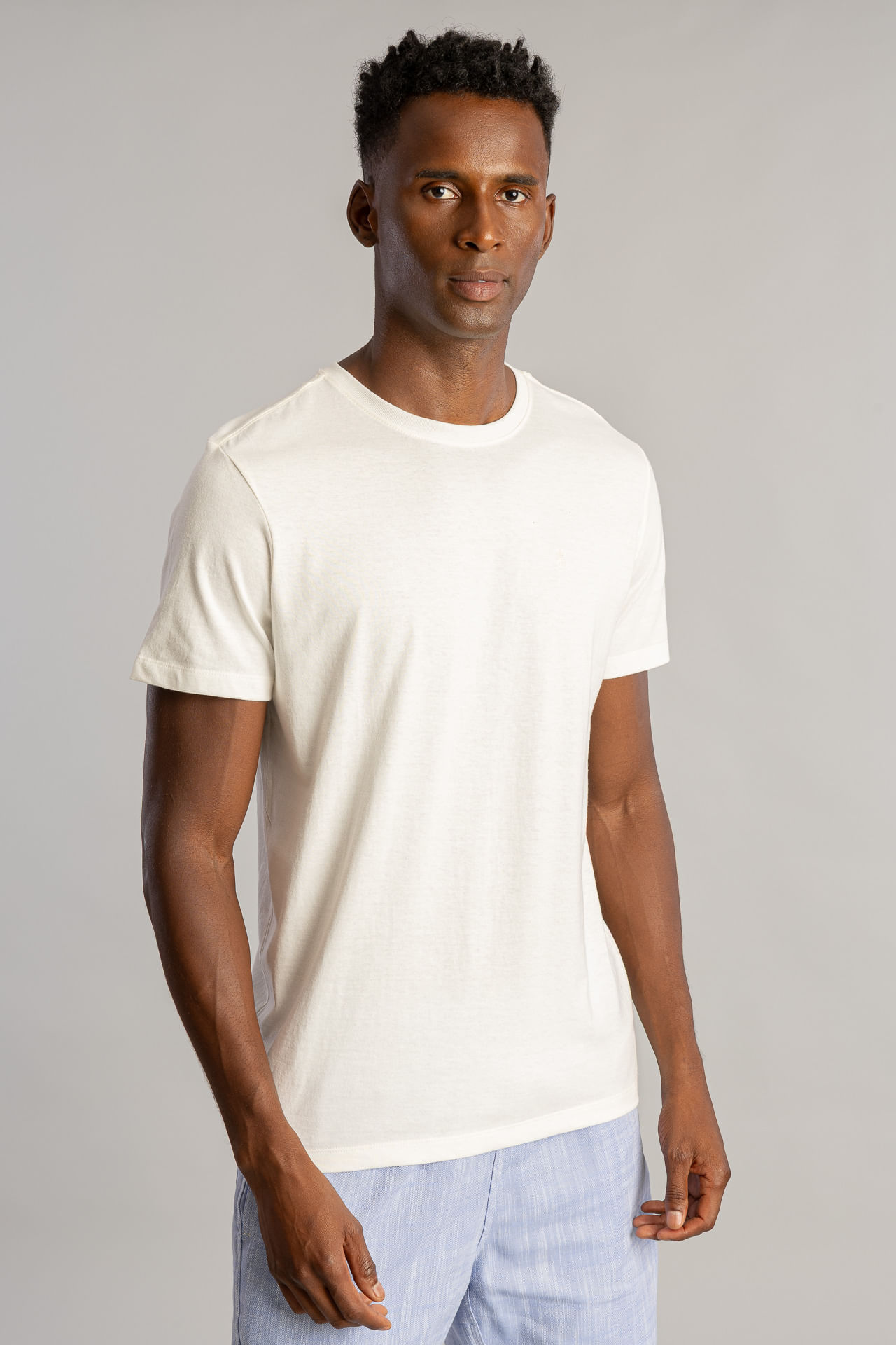 Camiseta Gola Careca S26 - Off White