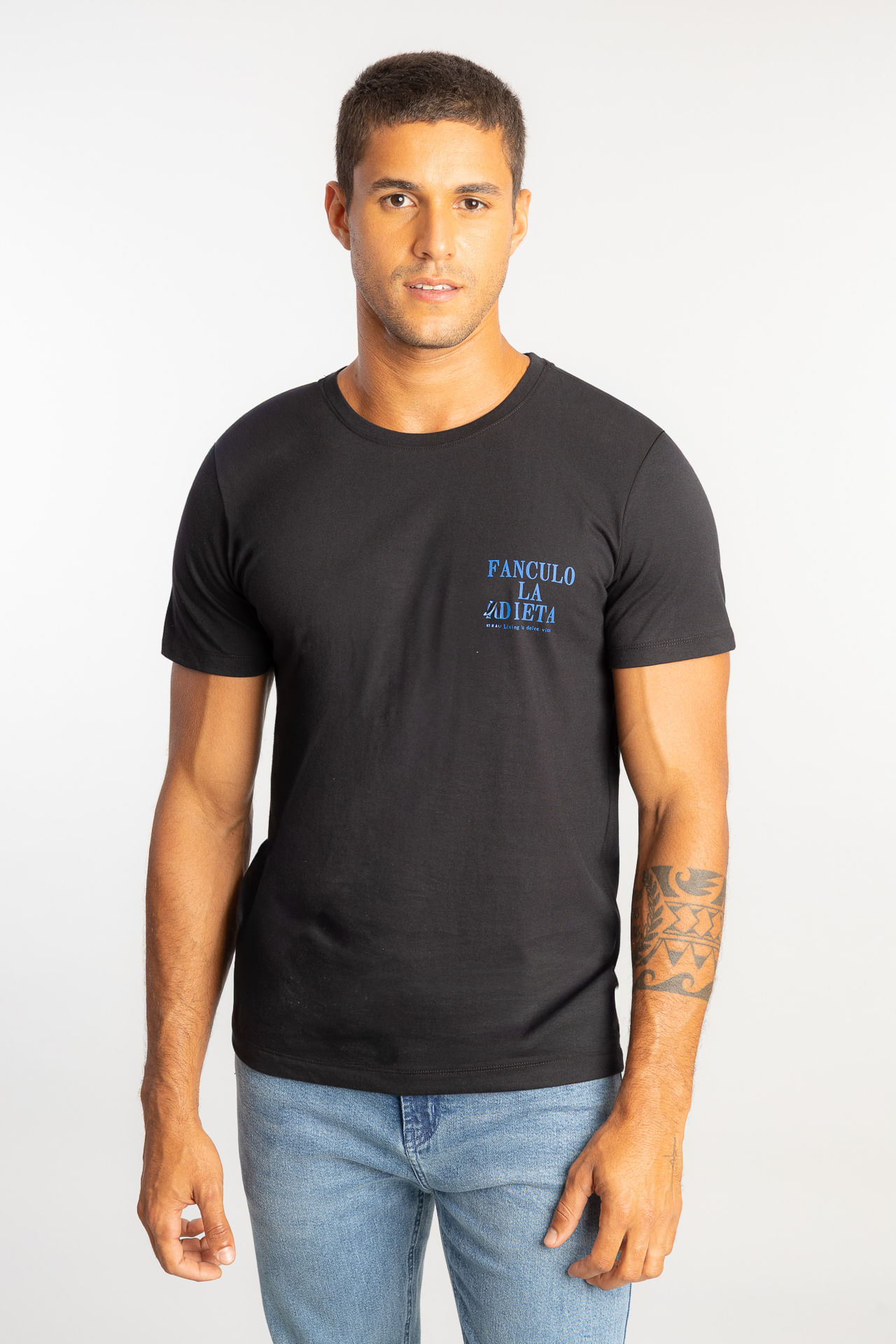Camiseta Fanculo La Dieta W26 - Preto